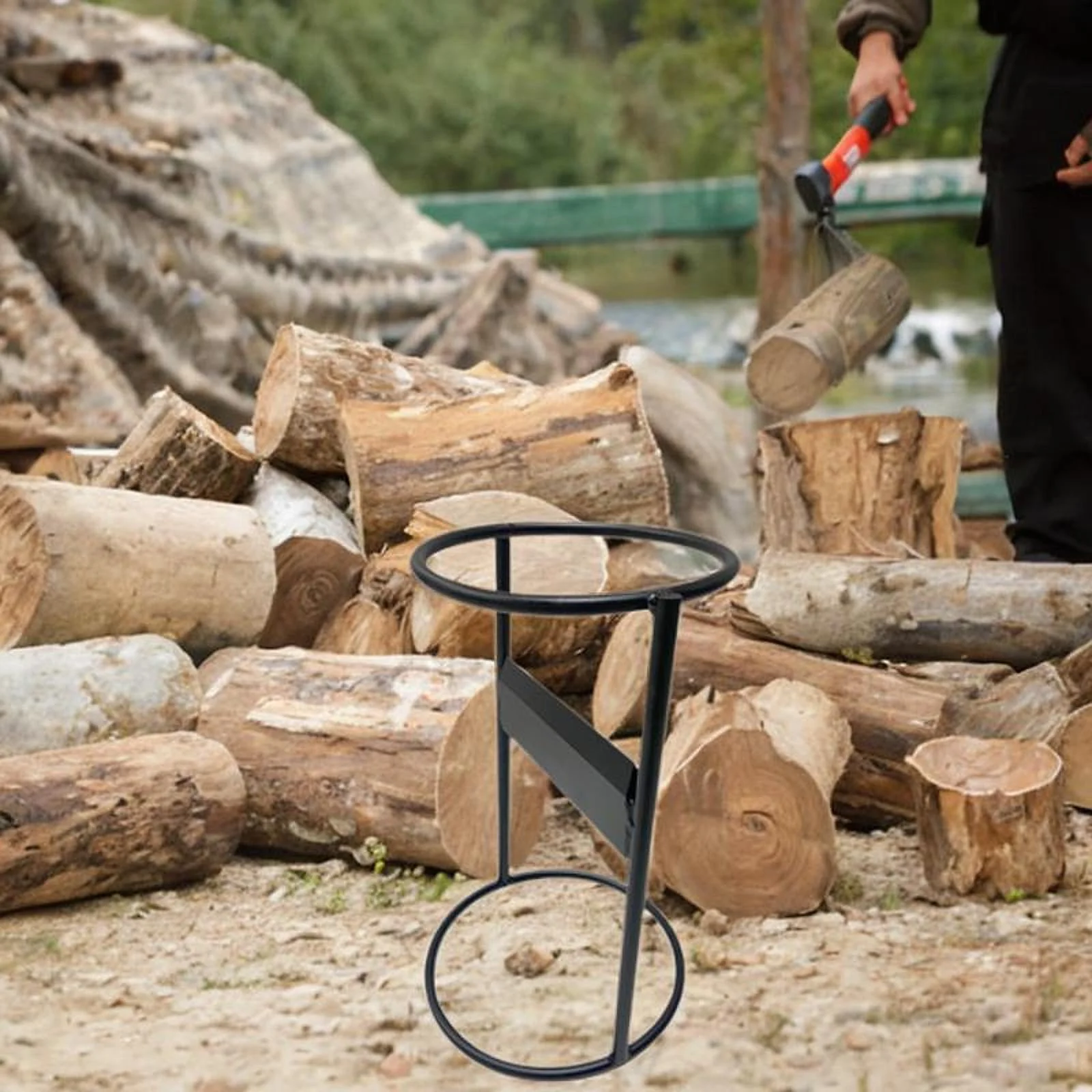 kesoto Wood Splitter Firewood Cutter Manual Portable Firewood Kindling Splitter Log Splitter for Campsite Firewood Outdoor Fireplace