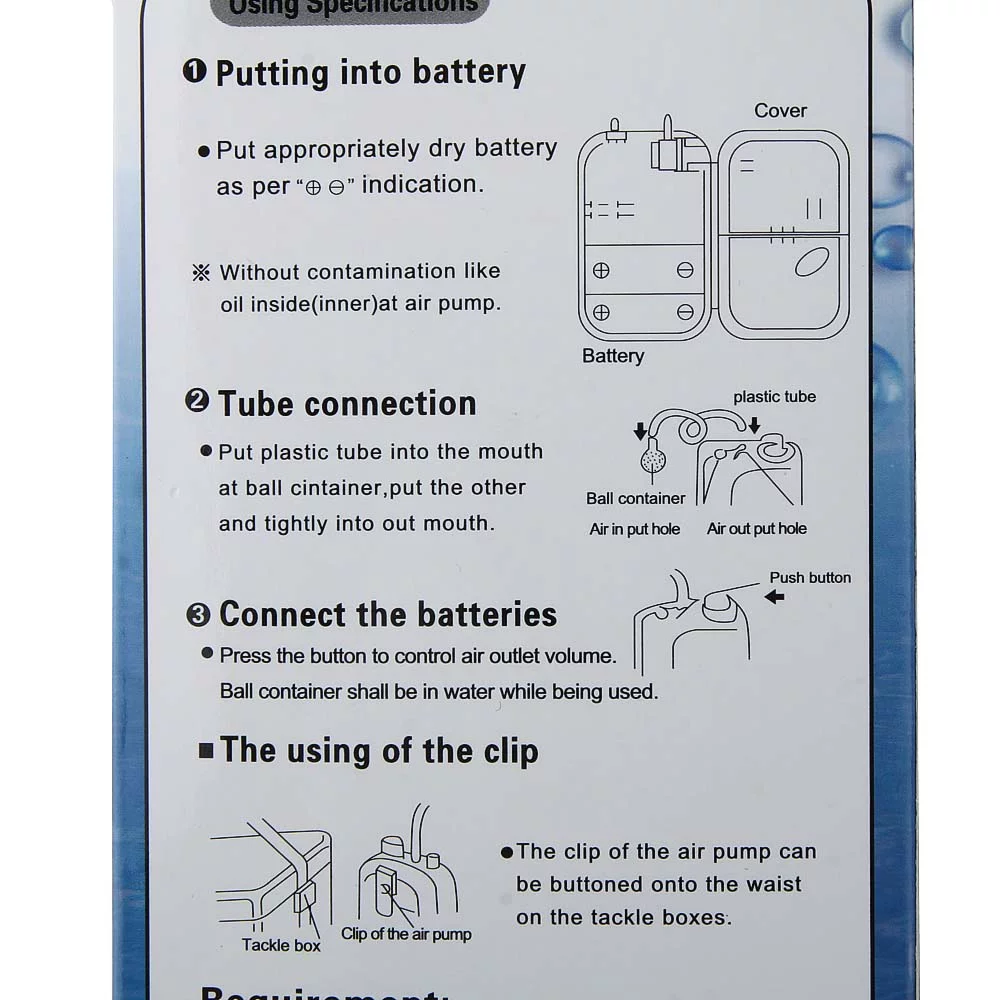 DMK Portable Battery Air Pump Fishing Aerator, Multi Speed Oxygenated Live Bait Aquarium