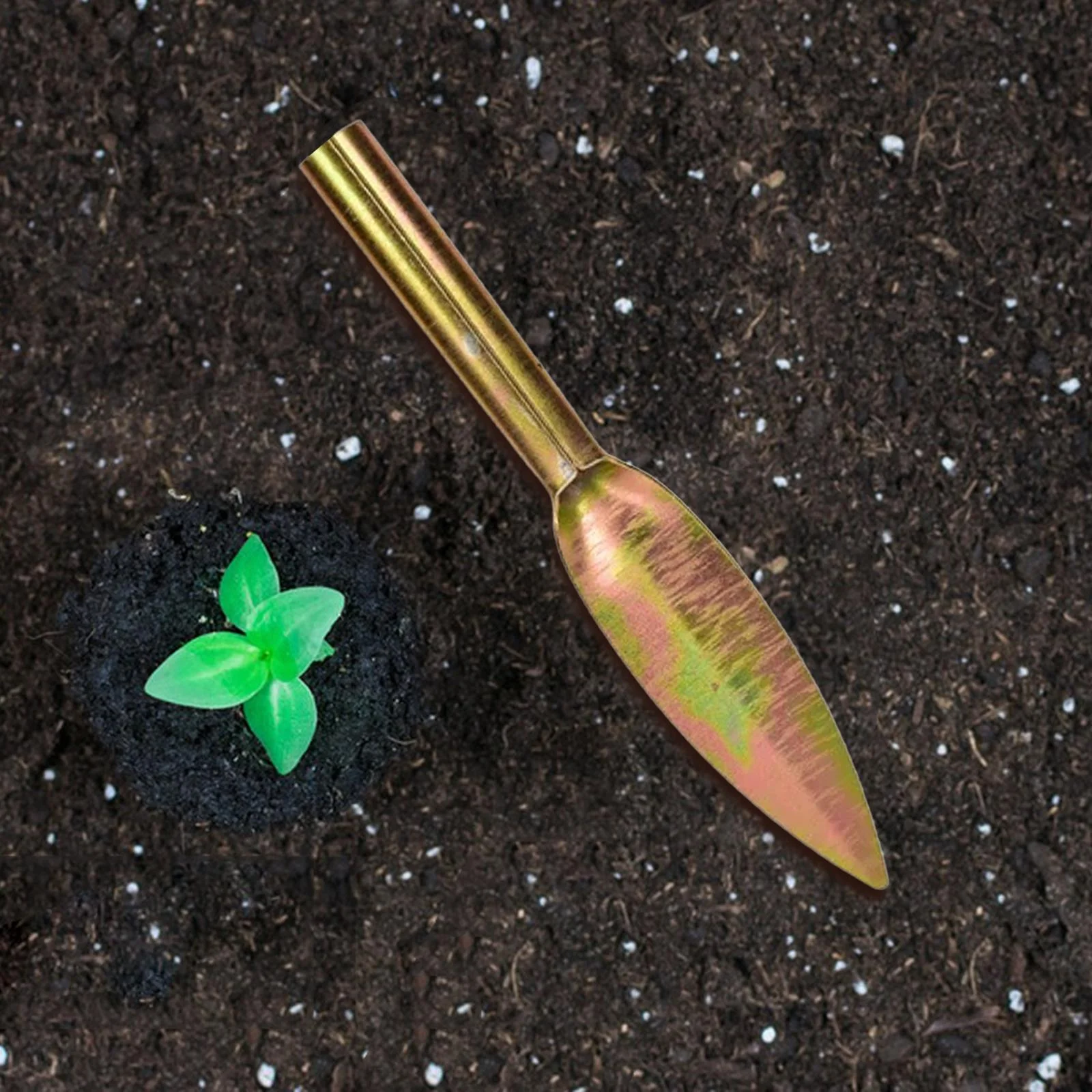 koolsoo Hand Shovels Garden Tools Small Folding Ribs Enhanced Thickness Hand Trowel Spade Trowel for Planting Control S