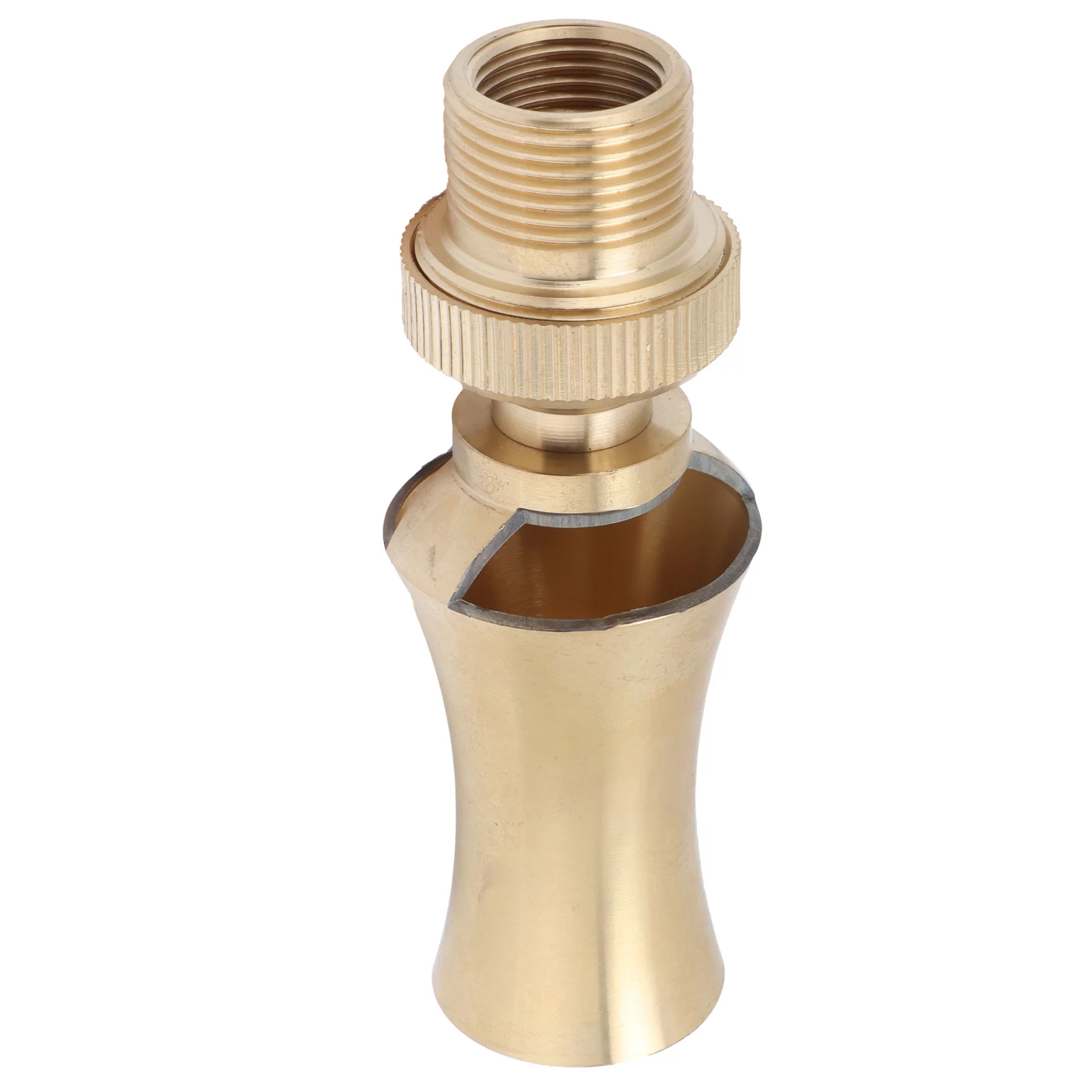 Verdant Touch Pond Sprinkler Brass Ice Tower Cedar Water Fountain Nozzle, Adjustable Pond Sprinkler, G1/2 Female Thread, G3/4 Male Thread, 25mm