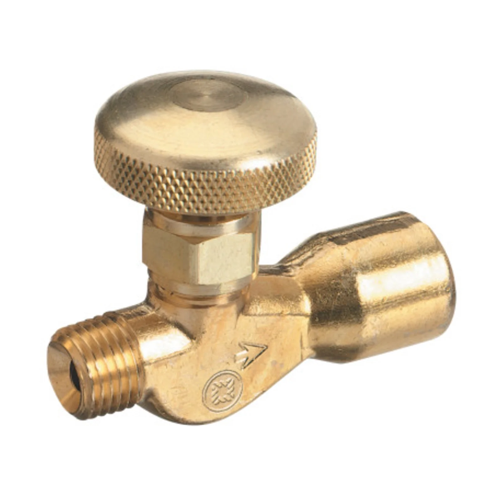 Brass Body Valve for Non-Corrosive Gases, 3000 psig, Inlet 1/4 in NPT (F), Outlet 1/4 in NPT (M)