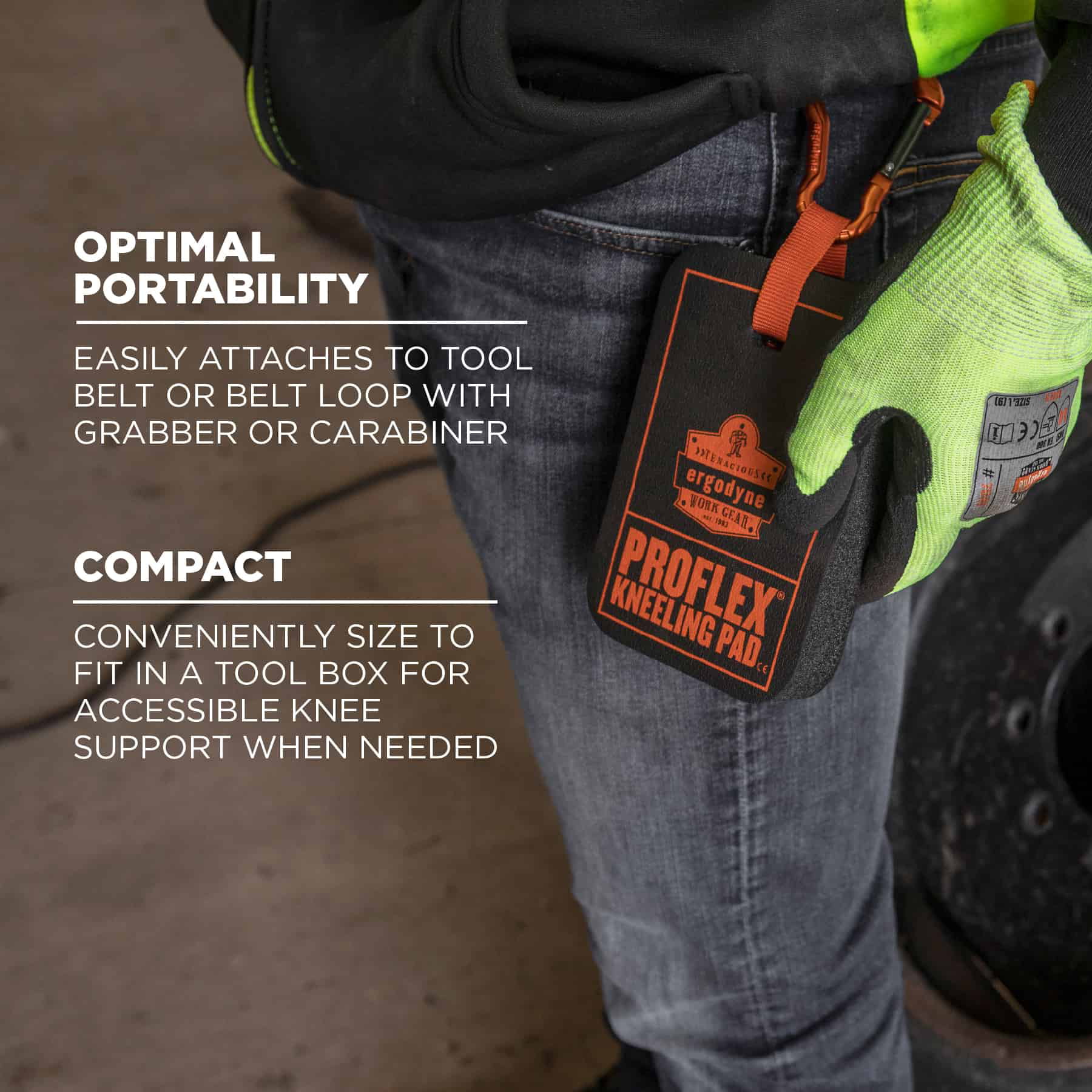 365 Grabber Black Mini Kneeling Pad