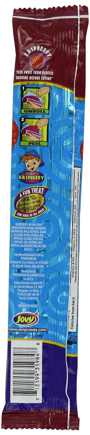 Fruit Roll, Raspberry, 0.75 Ounce (Pack of 48)