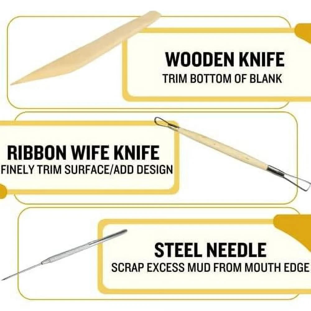 Best 8 Piece | Wheel Throwing Pottery Tool Kit | Ceramic Clay Tools Set | Clay Wax Pottery Tool Kit |Ceramics Wax Carving Sculpting Modeling Tools