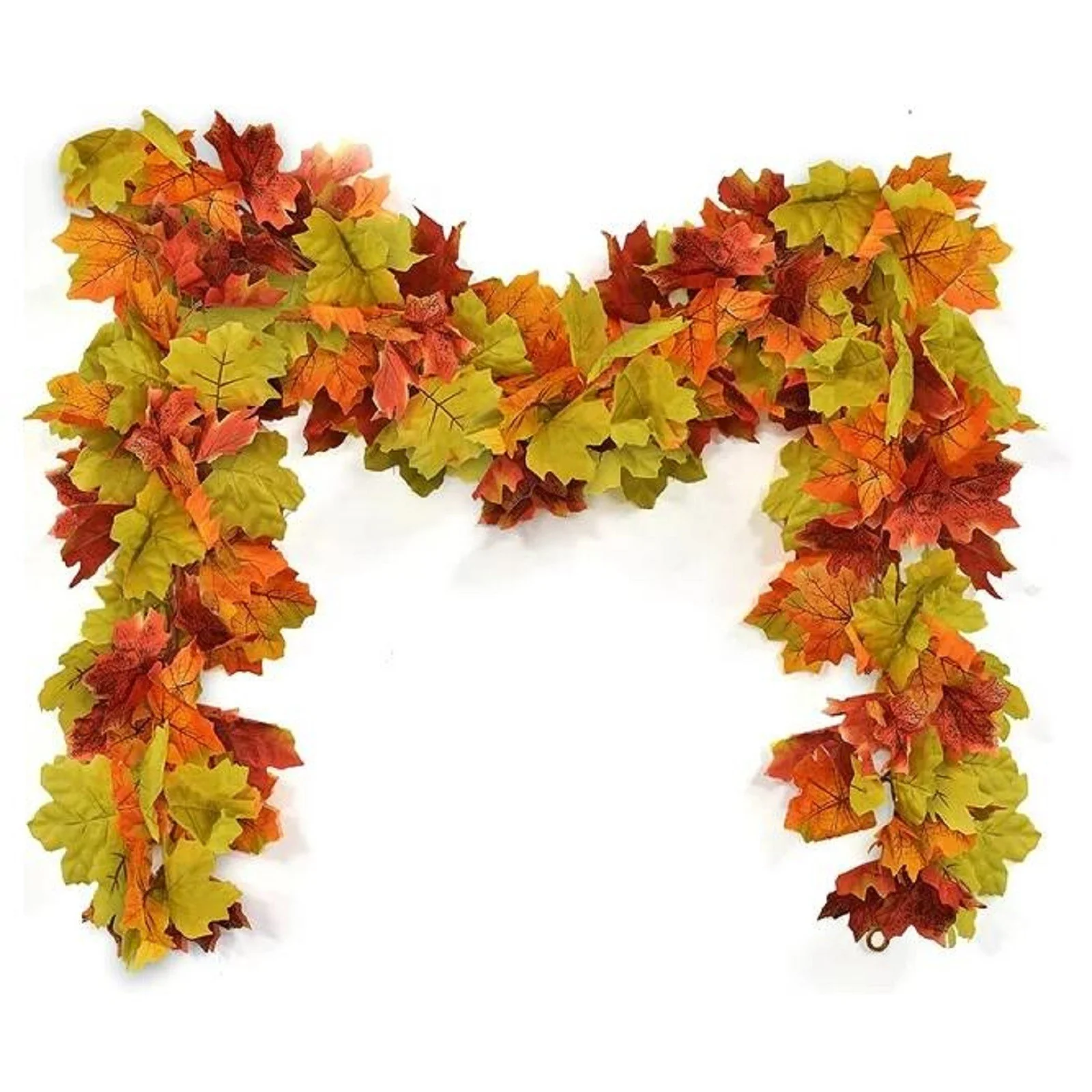 Artificial Flowers for Outdoors 3 Pack Fall Leaves Garland Artificial Maple Leaf Autumn Garland Hanging Vine For Thanksgiving Party Front Door Home Fireplace Thanksgiving Decor (Yellow 6.5Ft/Pack)