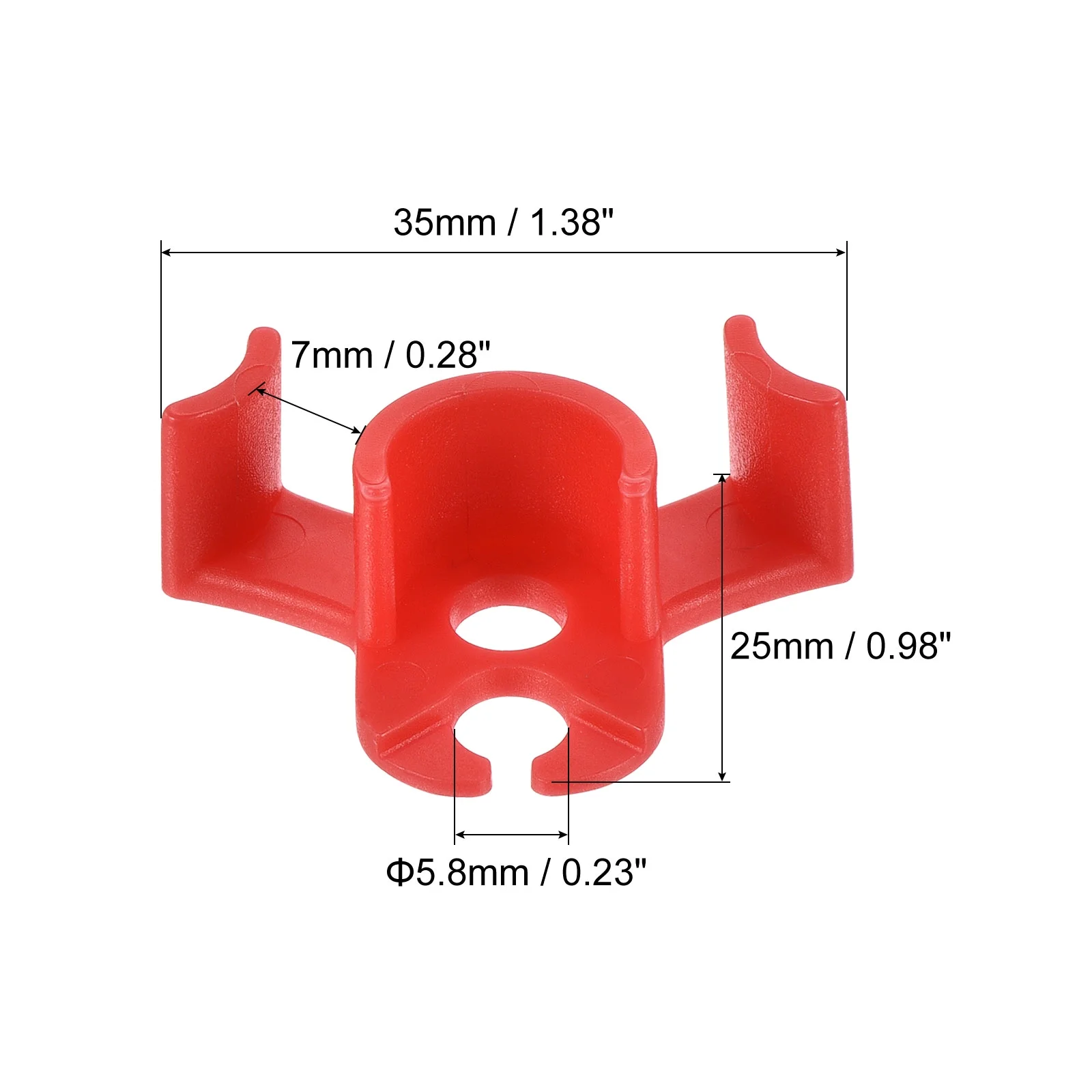 Uxcell 90 Degree Plant Bending Clip Stem Fixing Branch Shape Buckle Red 40 Pack