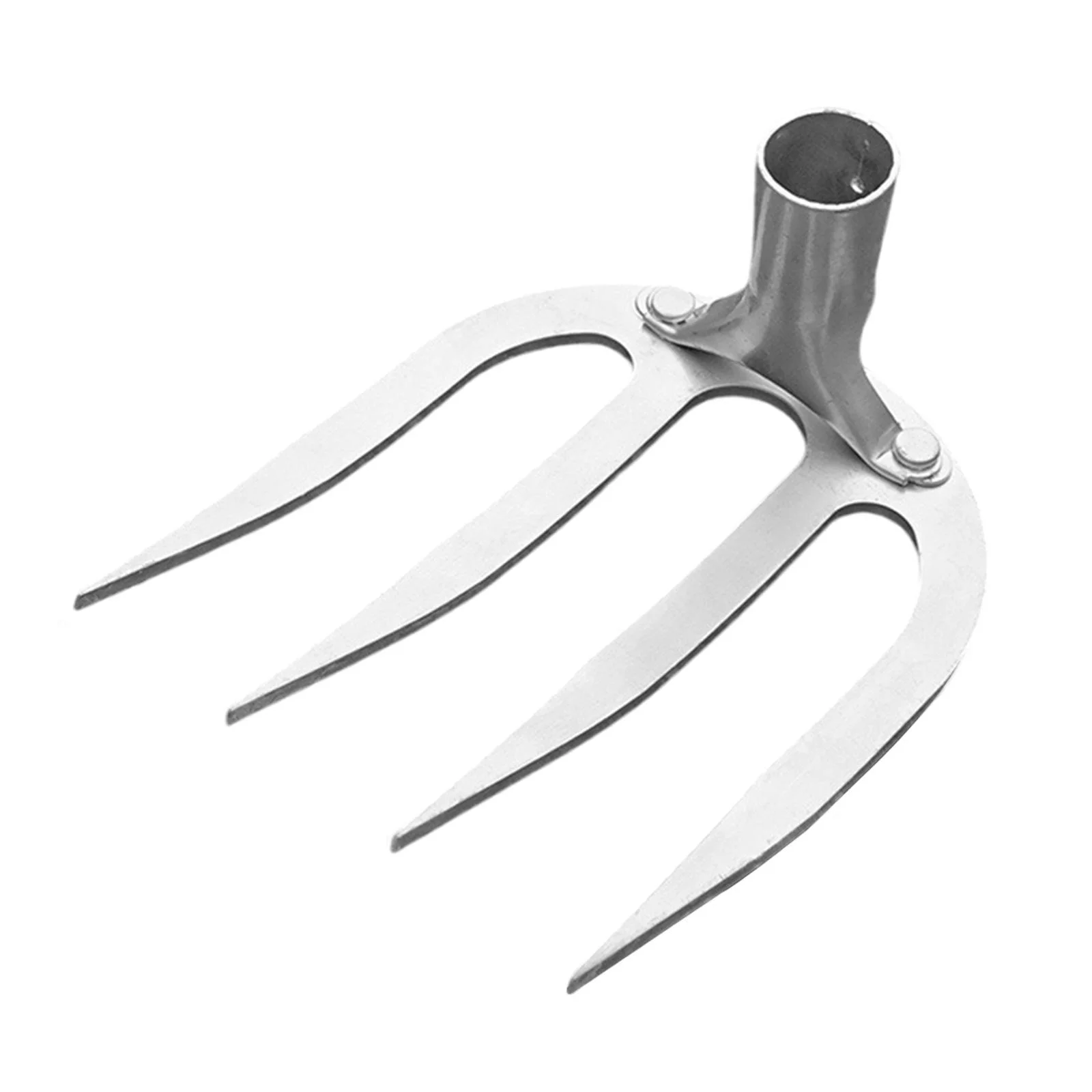 oshhnii Garden Rake Head Agricultural Rake Head for Cultivating Landscaping Planting 4 Tines Large
