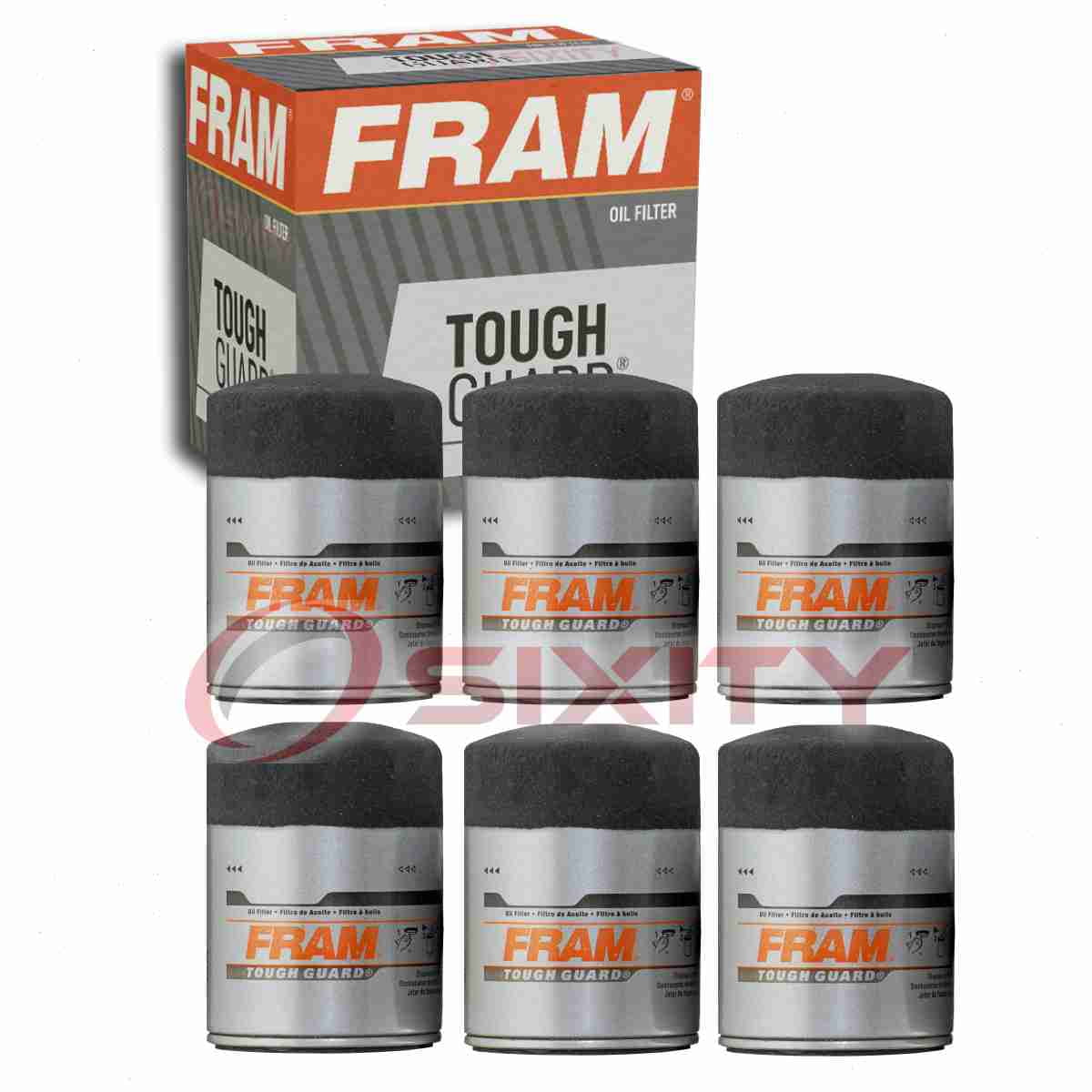 6 pc FRAM TG3682 Tough Guard Engine Oil Filters for 14363-A 3I-1269 613 A7627 FC-157 L809 PL-107 TP509 Oil Change Lubricant Filters