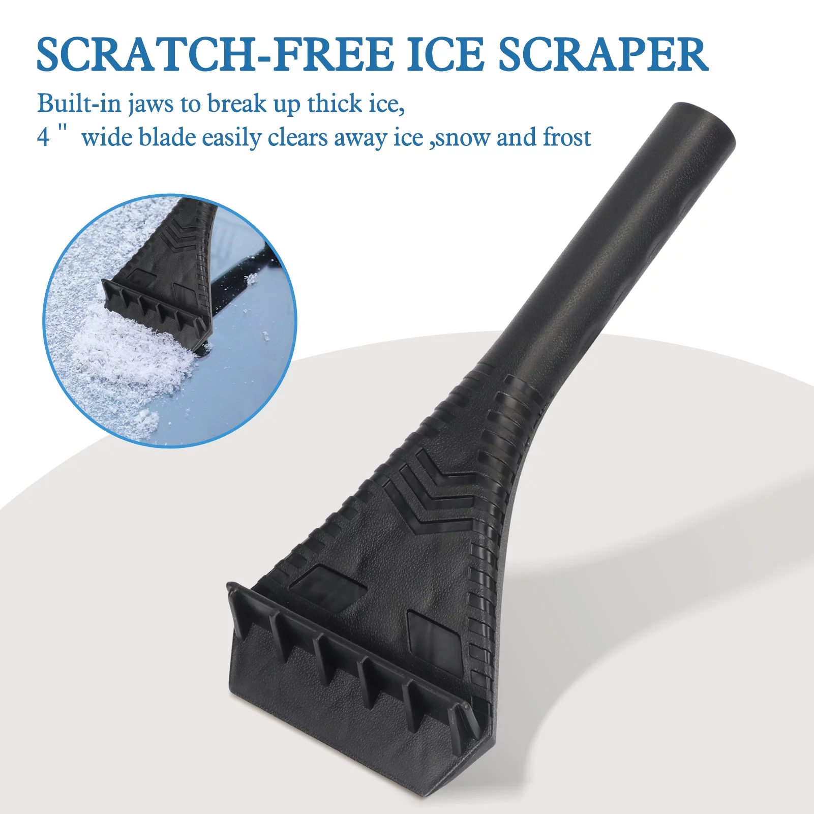 WWW Snow Shovel, 4 in 1 Snow Removal Perfect Sized Snow Shovel Safer Than Metal Snow Shovels,Dune Spoons Beach Diggers(Yellow Black)