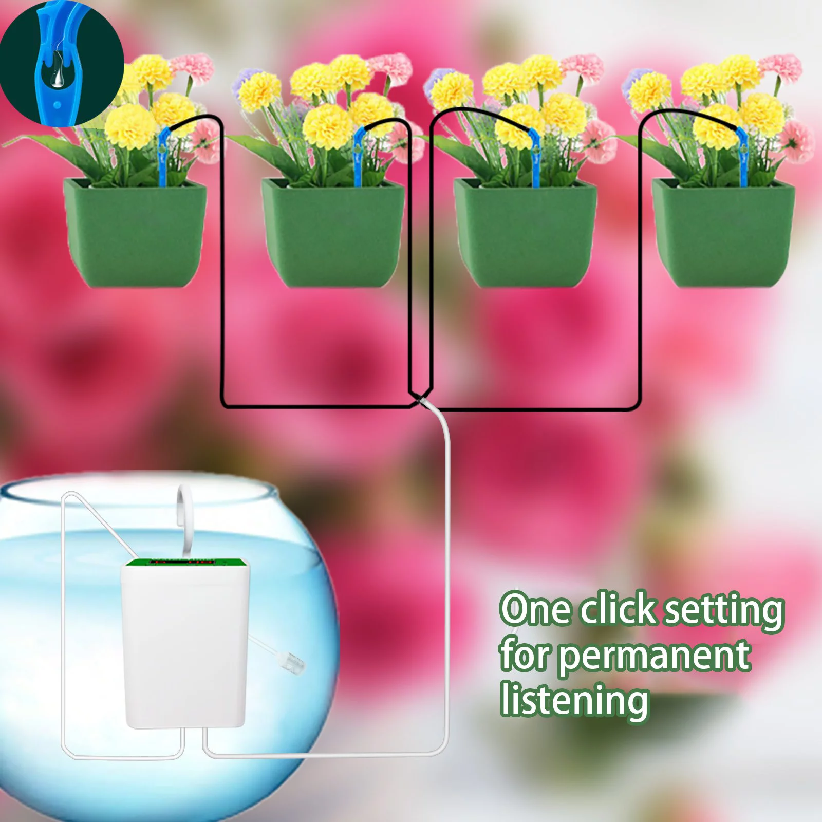 Hot Sale!!! Automatic Watering Waterer Flower Raising Intelligent Drip Irrigation Waterer Dripper Gardening Irrigation Tools Automatic Waterer, USB Power Automatic Drip Irrigation