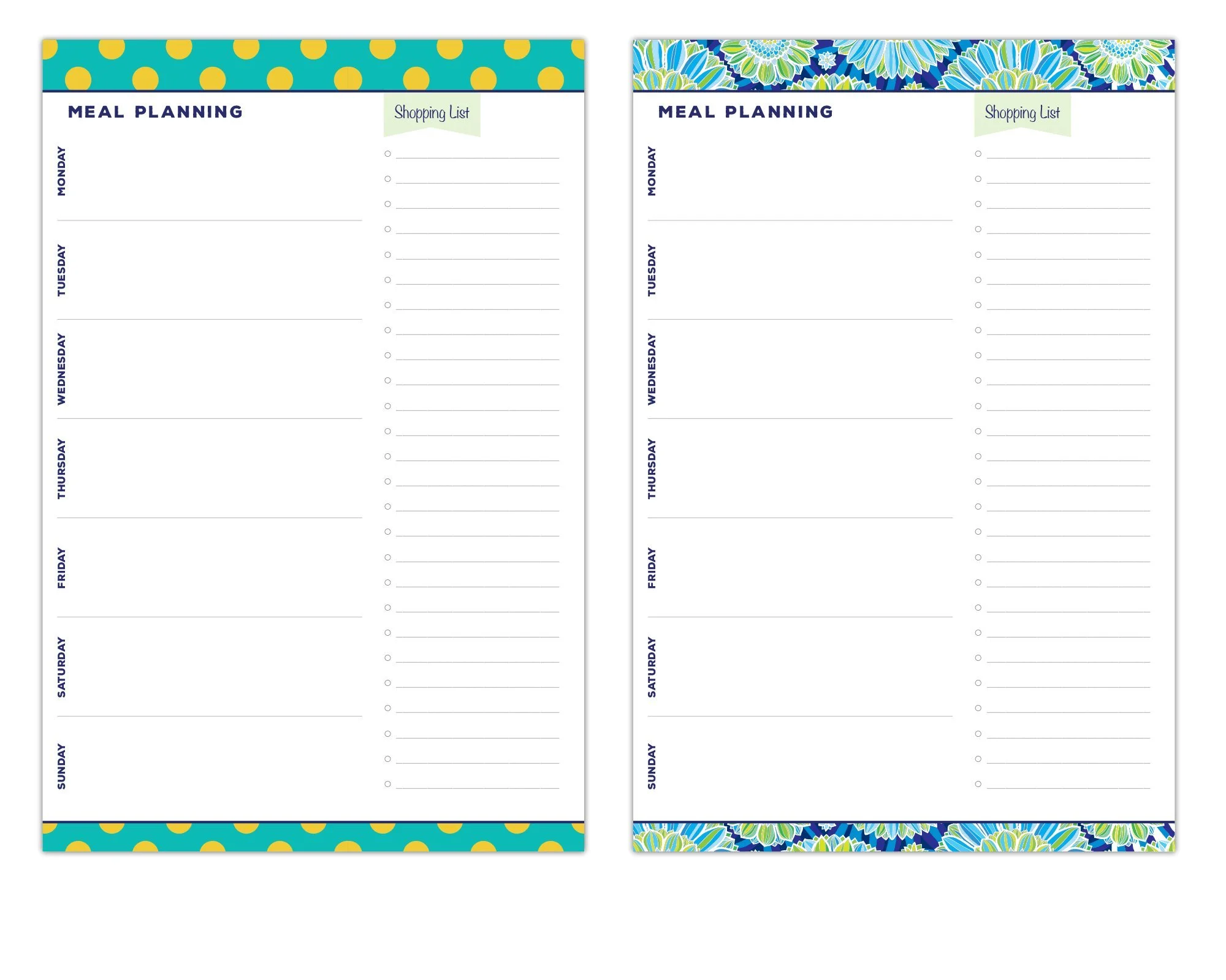 Global Printed Products Meal Planning Pad 6