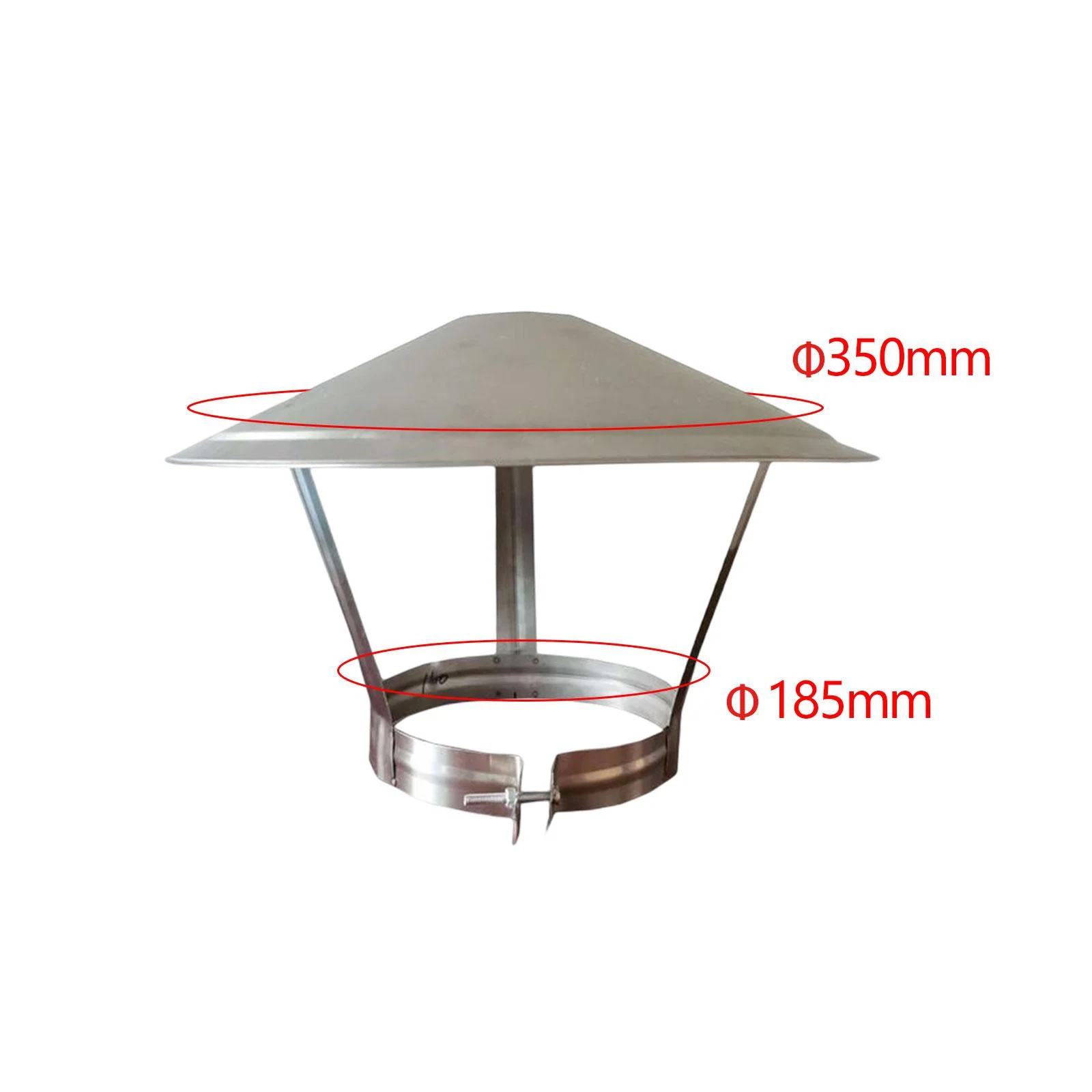 Cap Pipe Cap Durable Chimney Flue Cowl Pipe Chimney 18.5cmx35cm