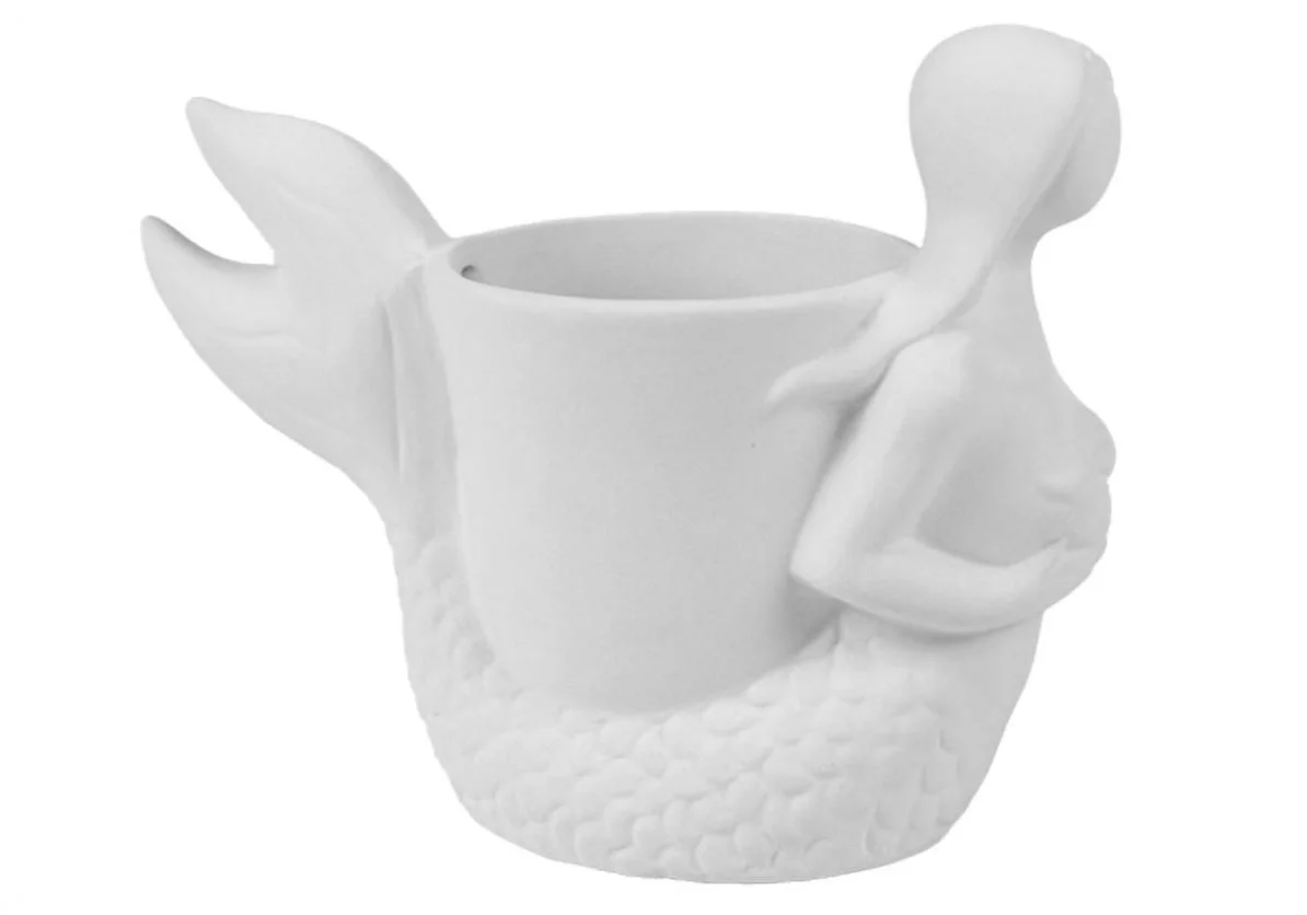 Mermaid Planter - Ready to Paint Ceramic - Paint it Yourself