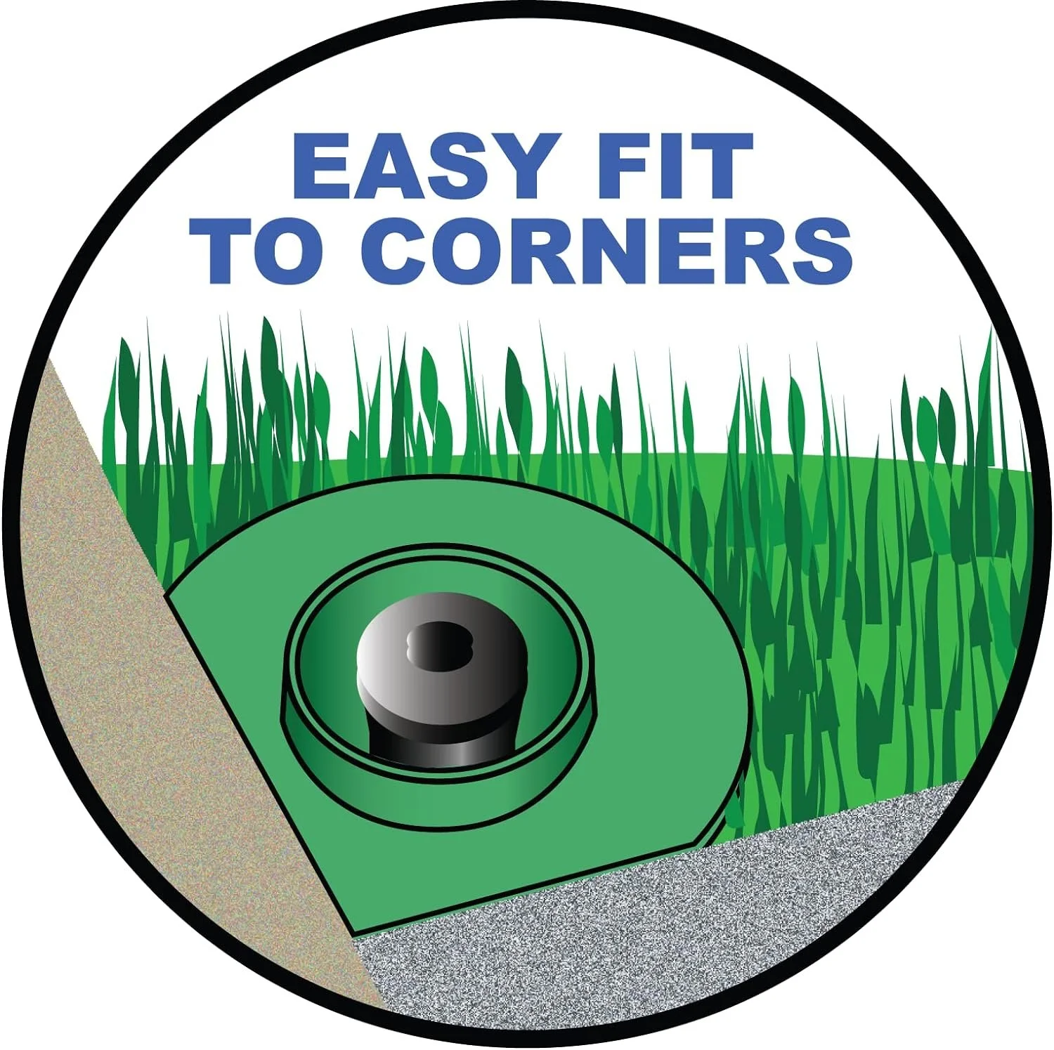 GRASSHOLE - Sprinkler Head Protection Sprinkler Donut, Lawn Sprinkler Guard, Plastic Donuts for Sprinkler Heads 1 Pack