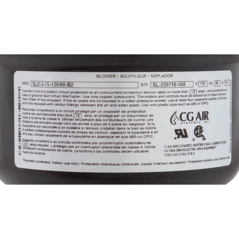 Sl0-3-75-120/60-B2 Silver Blower, 300W Ceramic Element