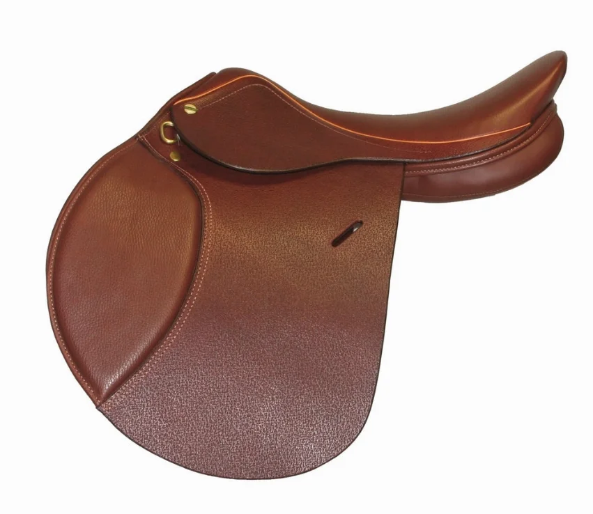 Henri de Rivel Advantage Close Contact Saddle - Flocked - Australian Nut - 15 - Regular