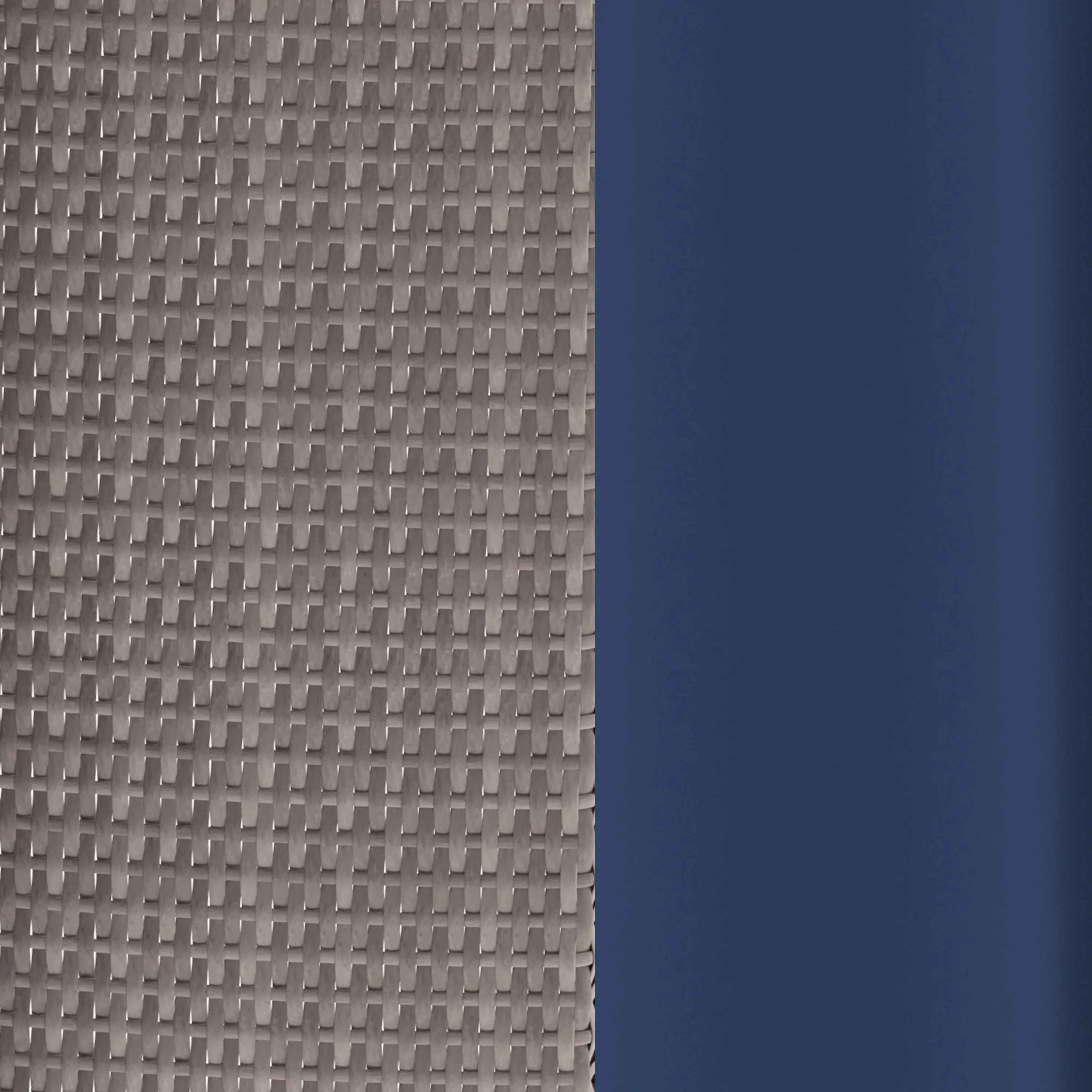 BizChair Series 4 Piece Light Gray Patio Set with Navy Back Pillows and Seat Cushions