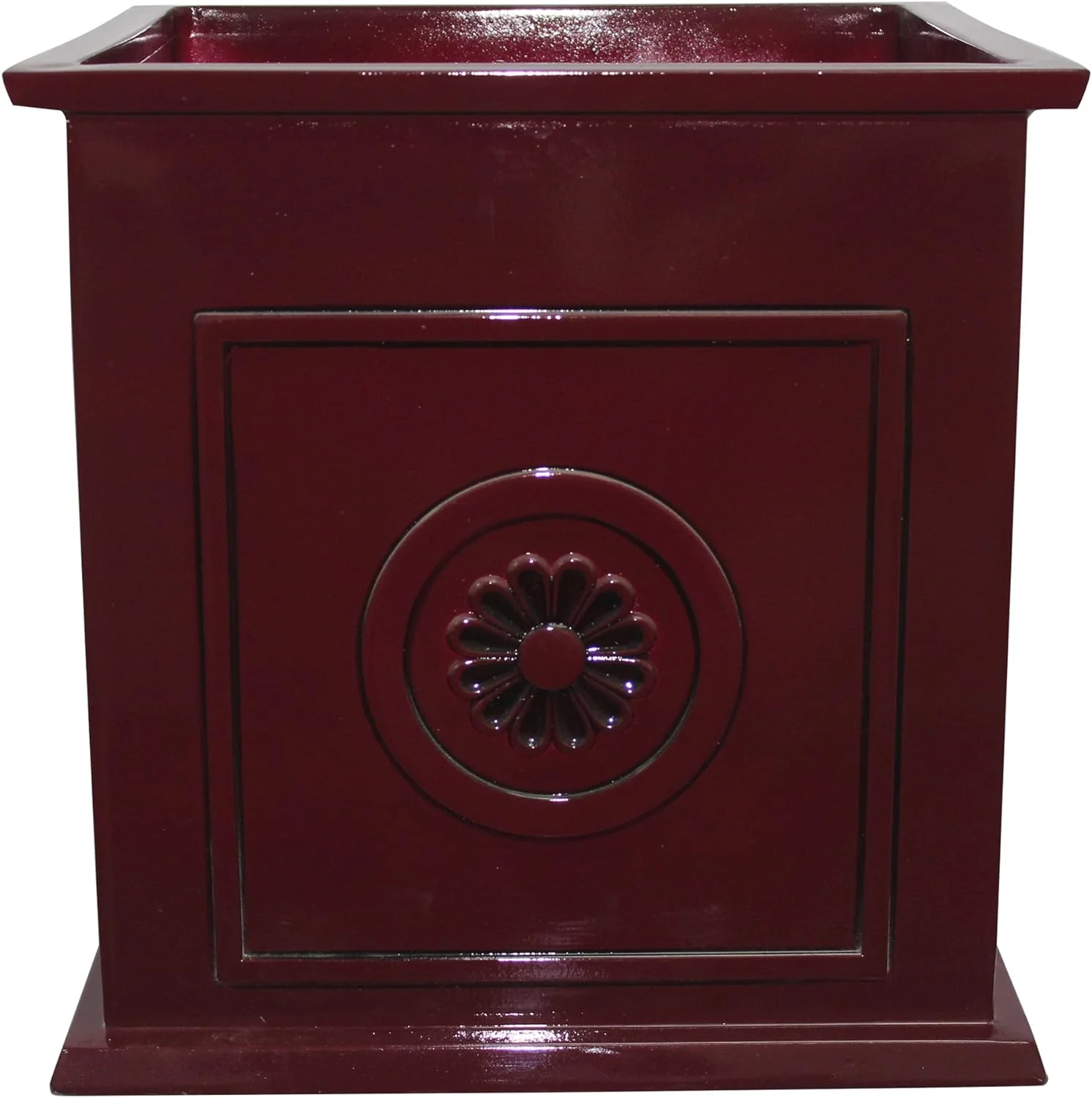 Colony Square Planter, Oxblood Red