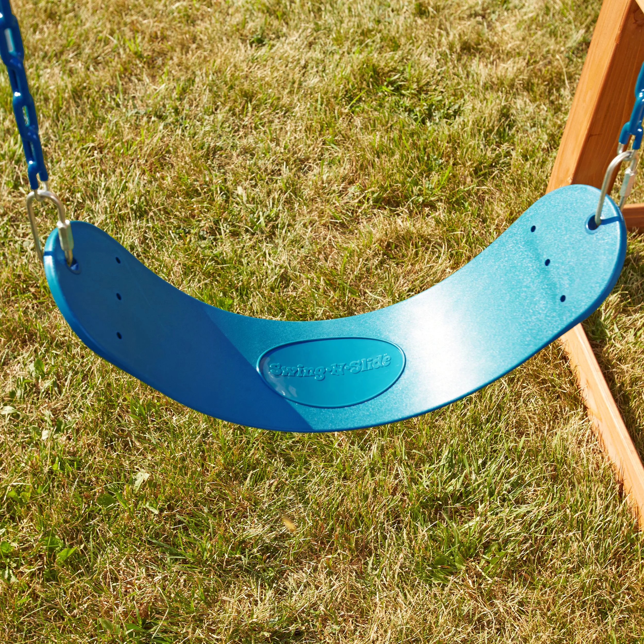 Swing-N-Slide 2 Blue Swing Seats and Ring/Trapeze Bar Combo