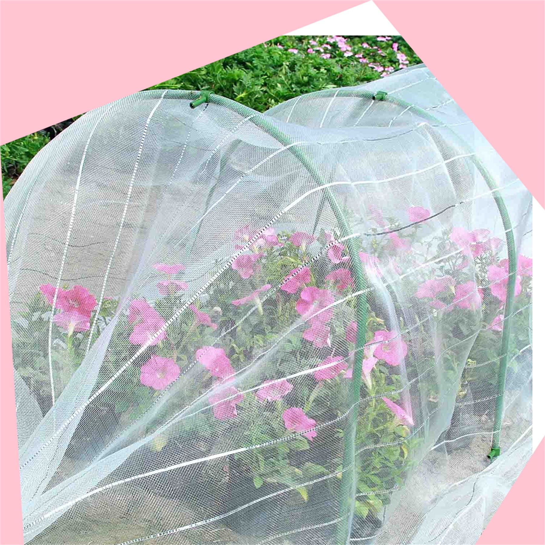 8Pcs Greenhouse Hoops with 16Pcs Extension Stakes