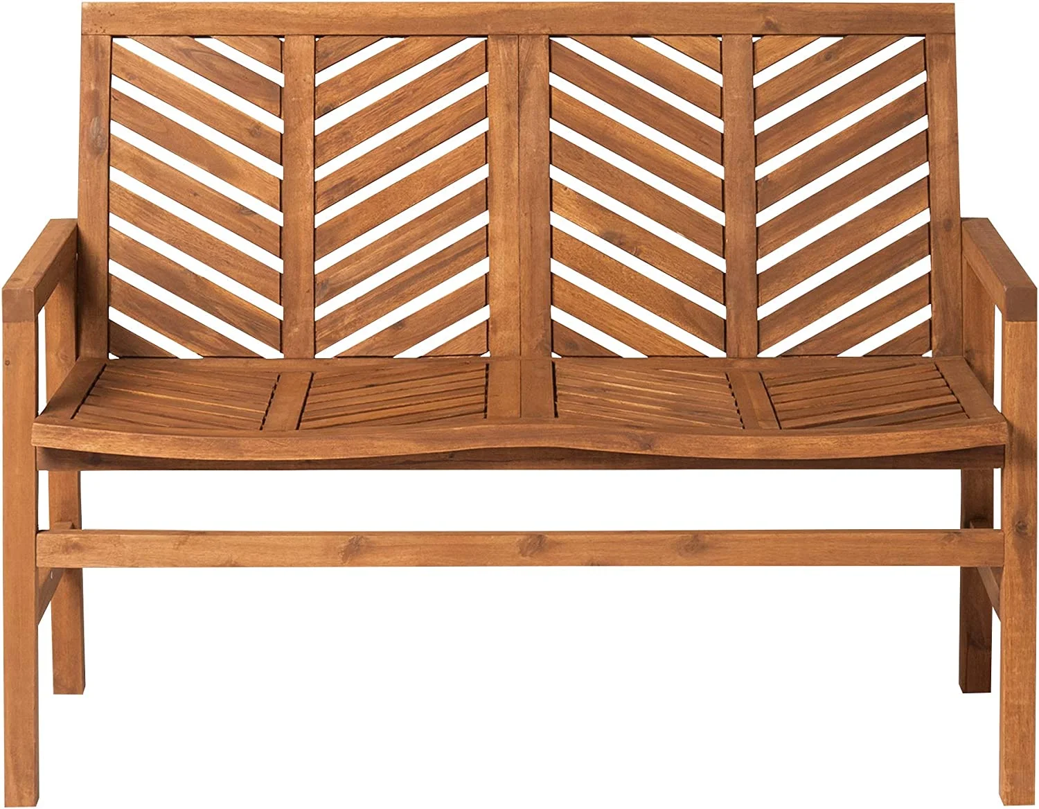 Patio Wood Loveseat Bench - Brown