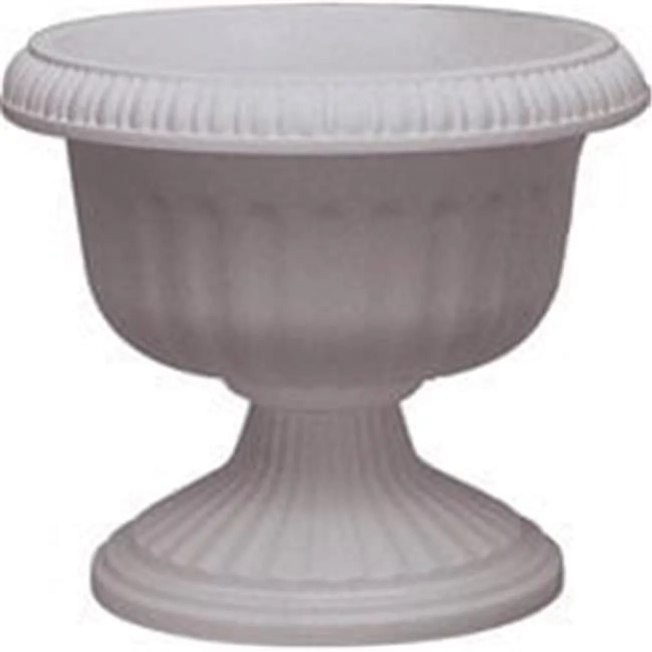 Southern Patio UR1212WH Urn Planter, 11.88 in W, 11.88 in D, Plastic, White