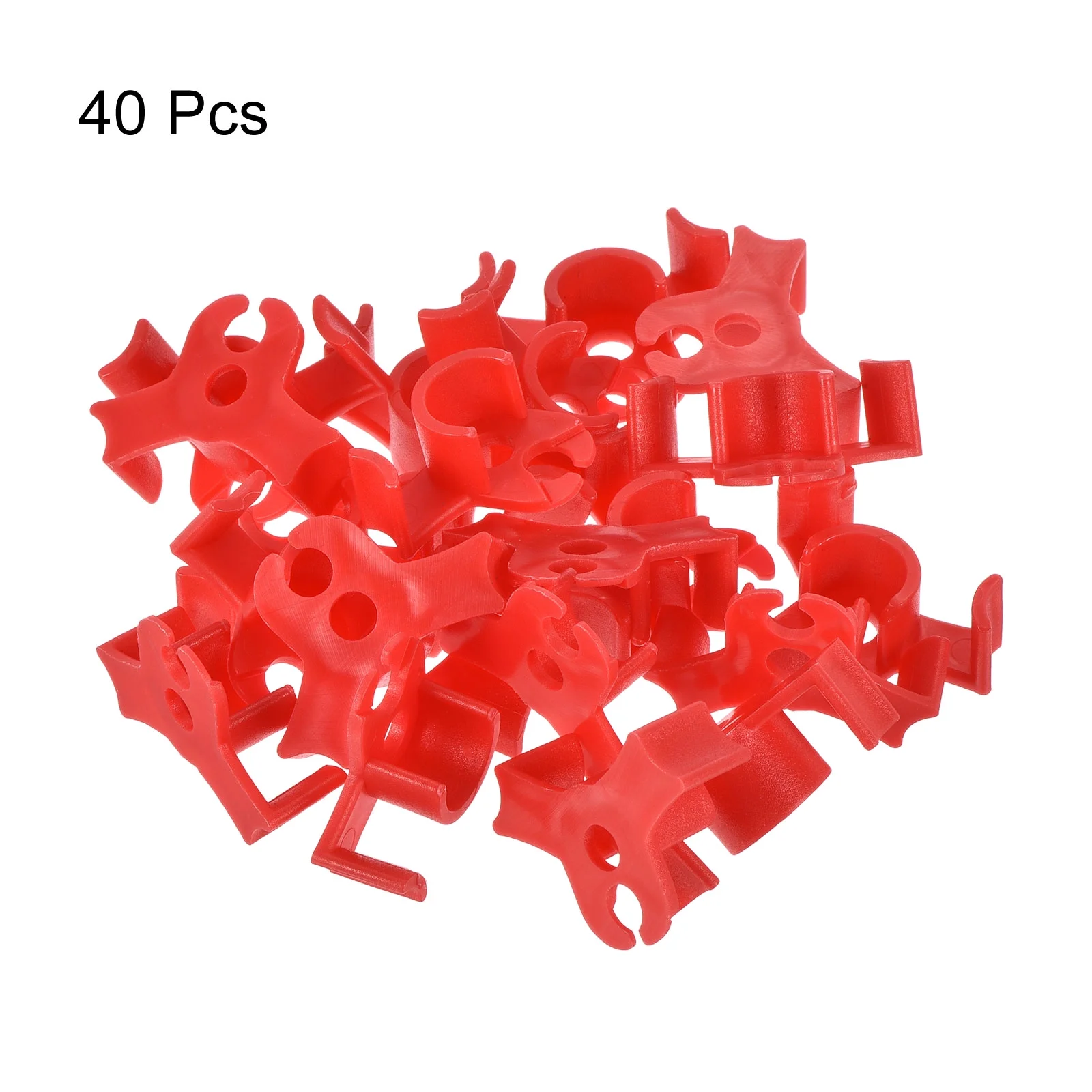 Uxcell 90 Degree Plant Bending Clip Stem Fixing Branch Shape Buckle Red 40 Pack