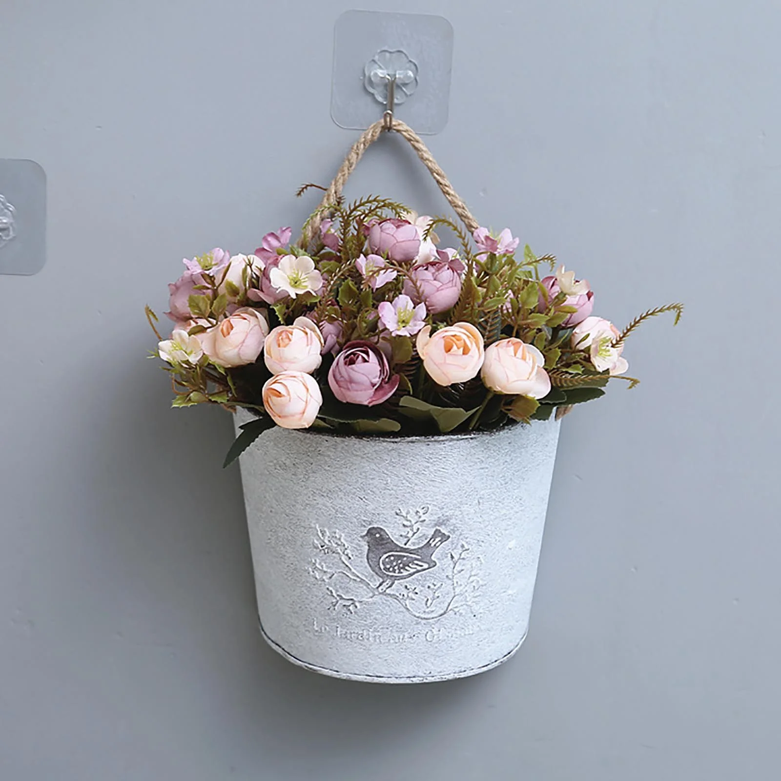 Flower Pot Modern Pots Planters American Idyllic Iron Wall Hanging Flowerpot Retro Wall Flower Basket Decoration