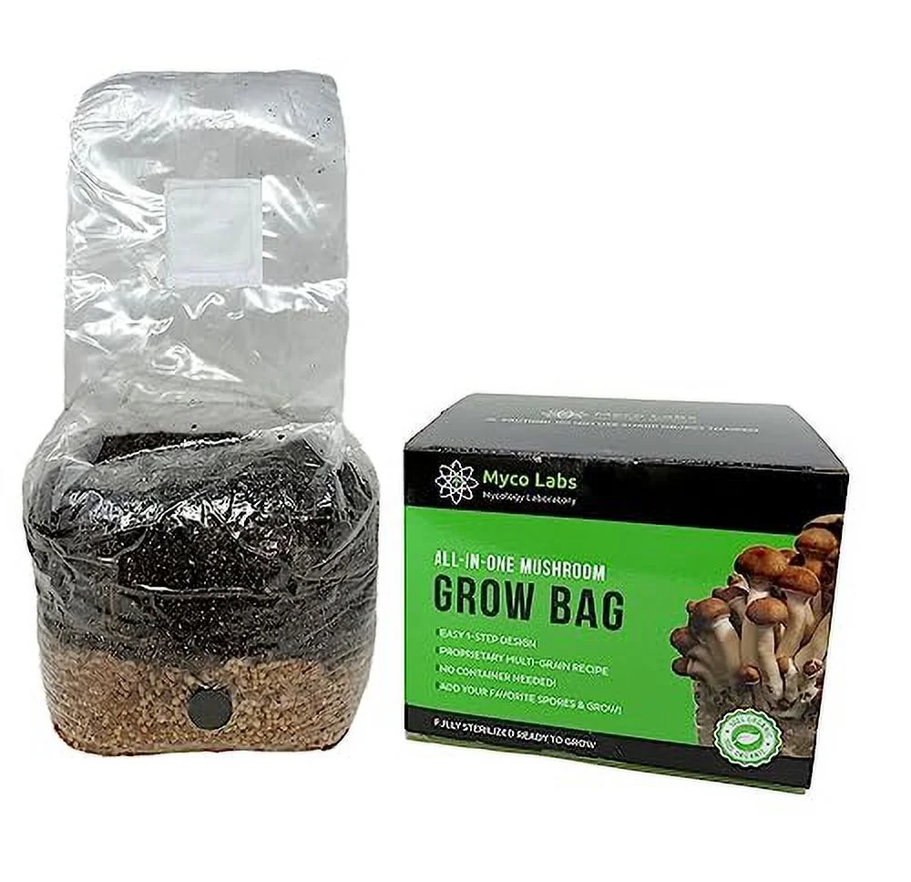 All in One Mushroom Grow Kit in a Bag with Sterilized Grains and Substrate (4 LBS)