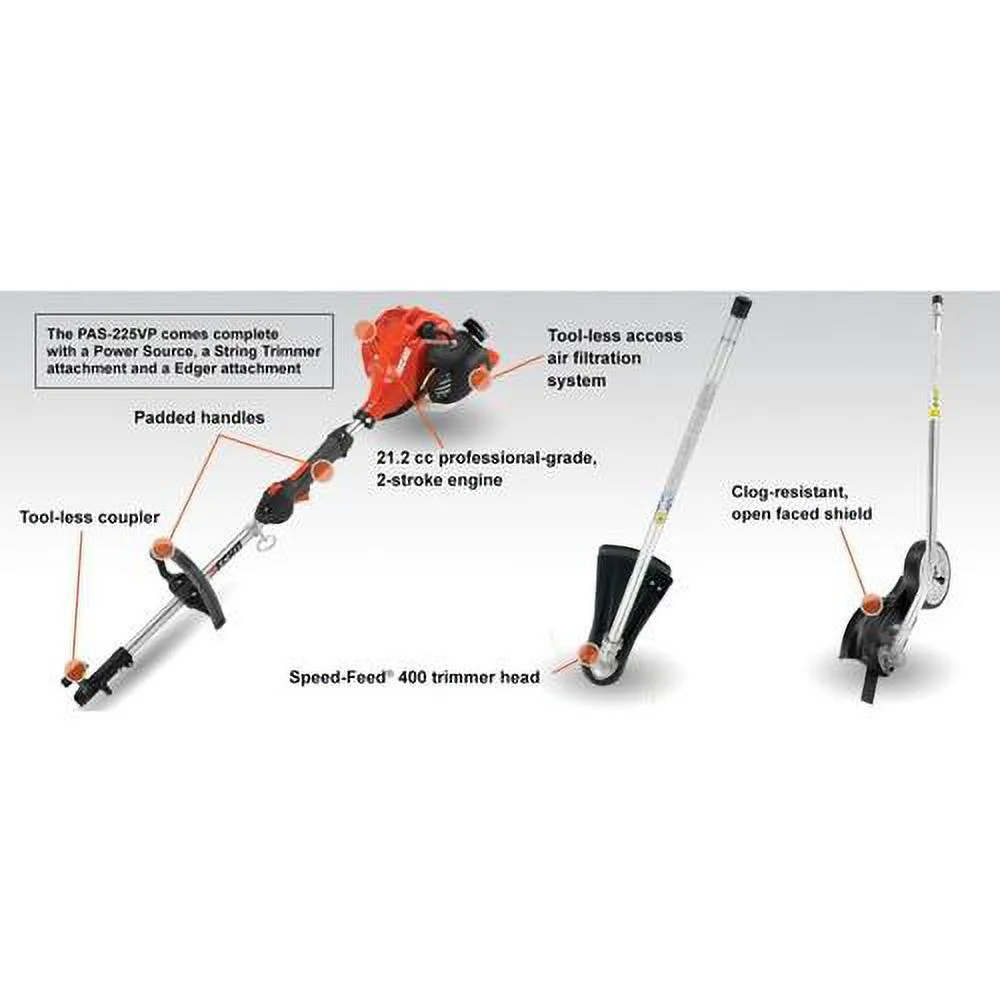 17 In. 21.2 Cc Gas PAS Trimmer And Edger Kit-PAS-225VP