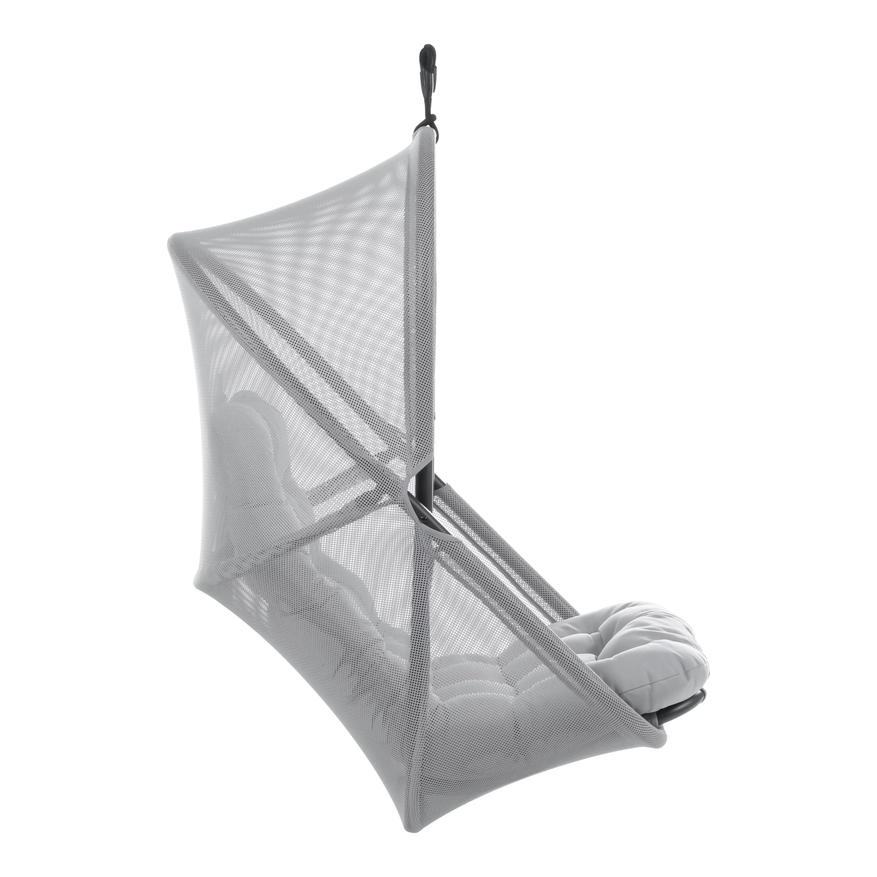 Furniture of America Drift UV-Resistant Patio Foldable Swing Chair with Cushion, Light Gray