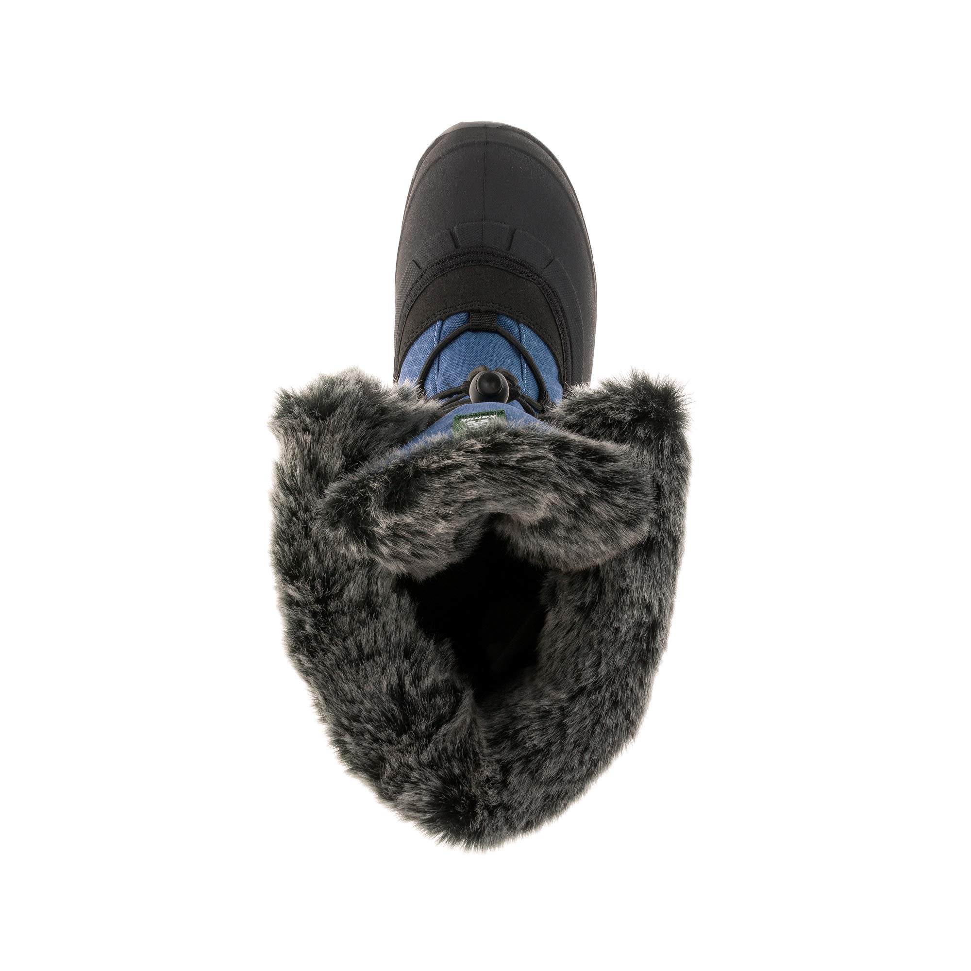 Kamik Women's Snow Boot Blue Fur Lined Warm Rounded Toe Waterproof Snow Boots (Blue, 8)