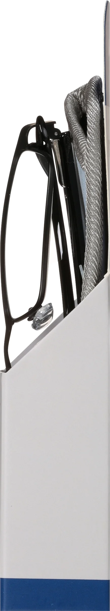 M+ Readers Mens Spring Hinge Flat Metal Reading Glasses Mblk 1.25 Ash in Classic Matte Black