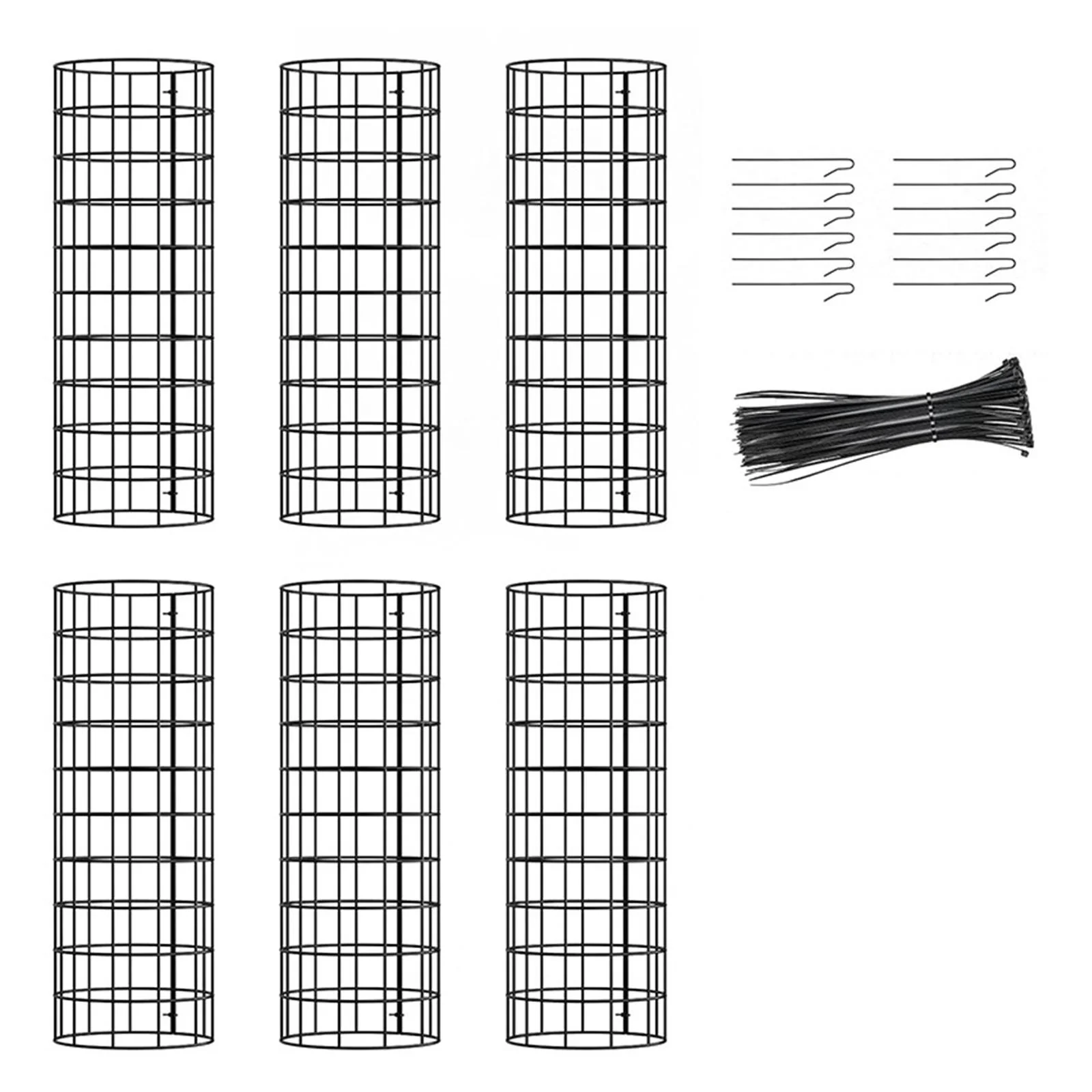 Miulika 6 Pieces Tree Trunk Protector from Deer Damaged Protector Multipurpose Accessory with Zip Ties Tree Sapling Protection