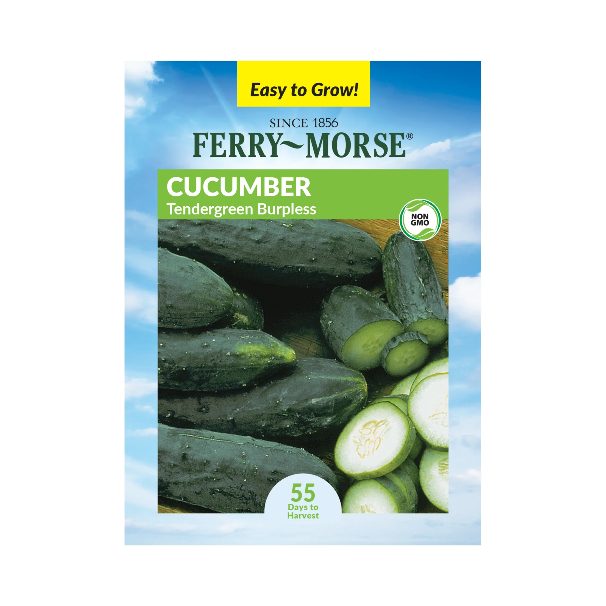 Ferry-Morse 800MG Cucumber Tendergreen Burpless Vegetable Plant Seeds Full Sun