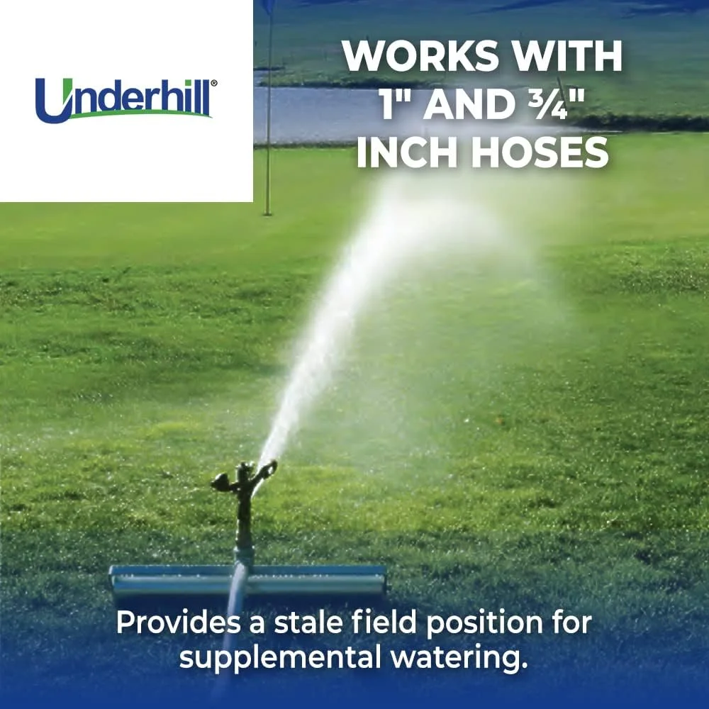 Rollerpro 22-Inch Portable Sprinkler System Base With 1-Inch Full Circle Brass Impact Sprinkler, 1-Inch FHT X 1-Inch FPT, Includes 3/4-Inch Hose Or Sprinkler Adapters, A-RP221-SI100F