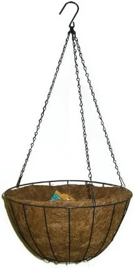 88503 Growers Series Hanging Basket, Green, 14-Inch