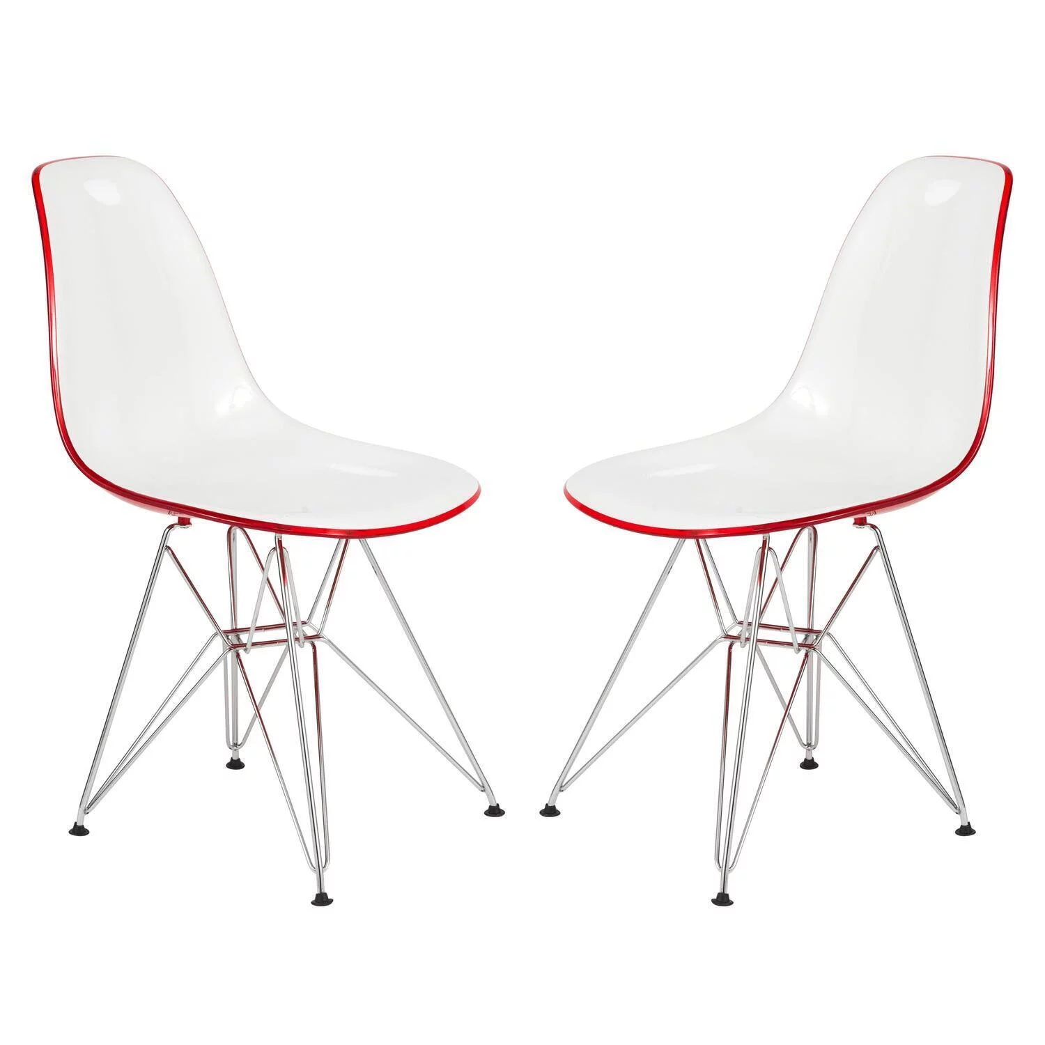 HomeStock Renaissance Revival Molded 2-Tone Eiffel Side Chair - Set of 2