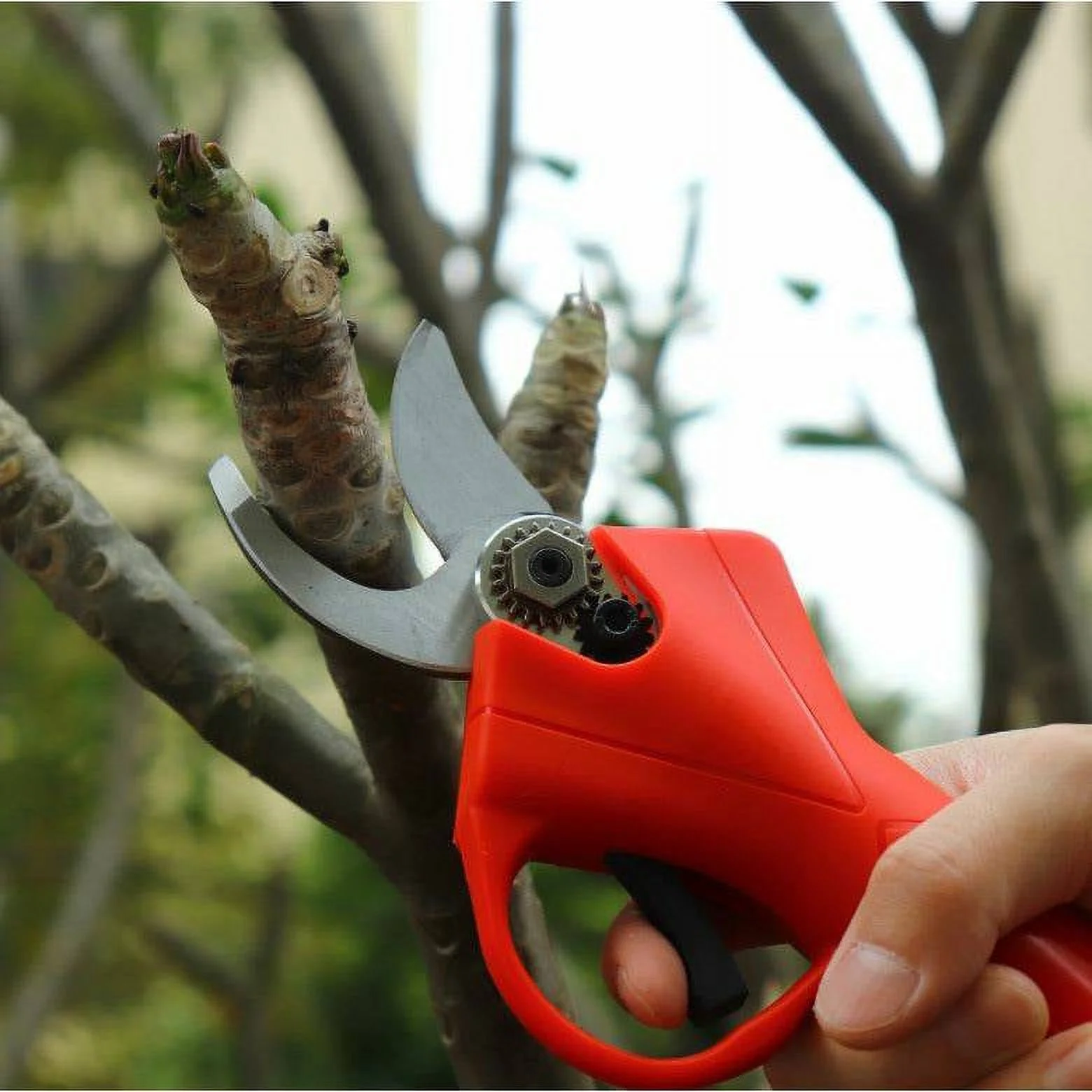 Cordless Rechargeable Electric Pruning Shears Secateur Branch Cutter + 2 Batteries