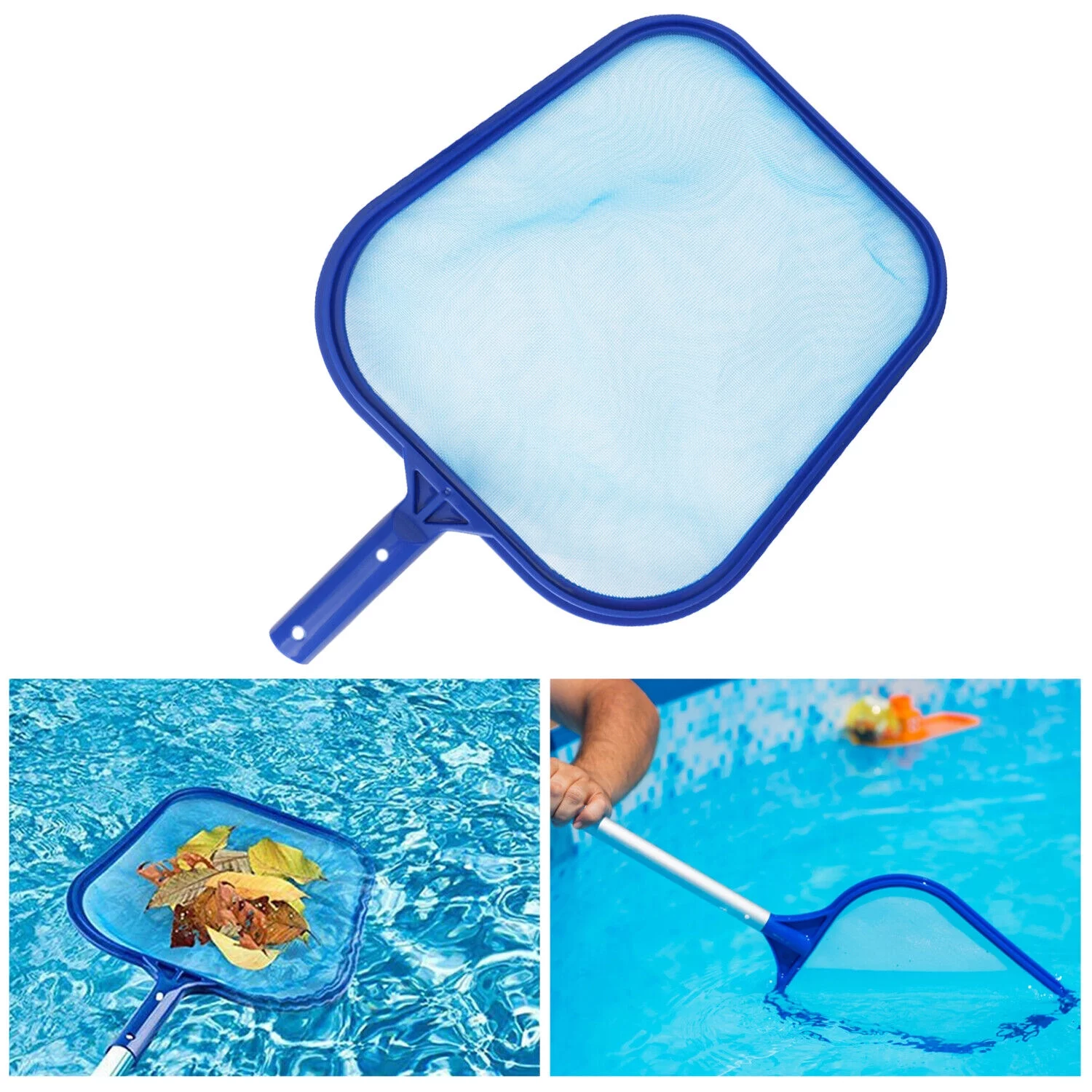 Swimming Pool Leaf Skimmer Rake Mesh Net Spa Pond Cleaning With Telescopic Pole