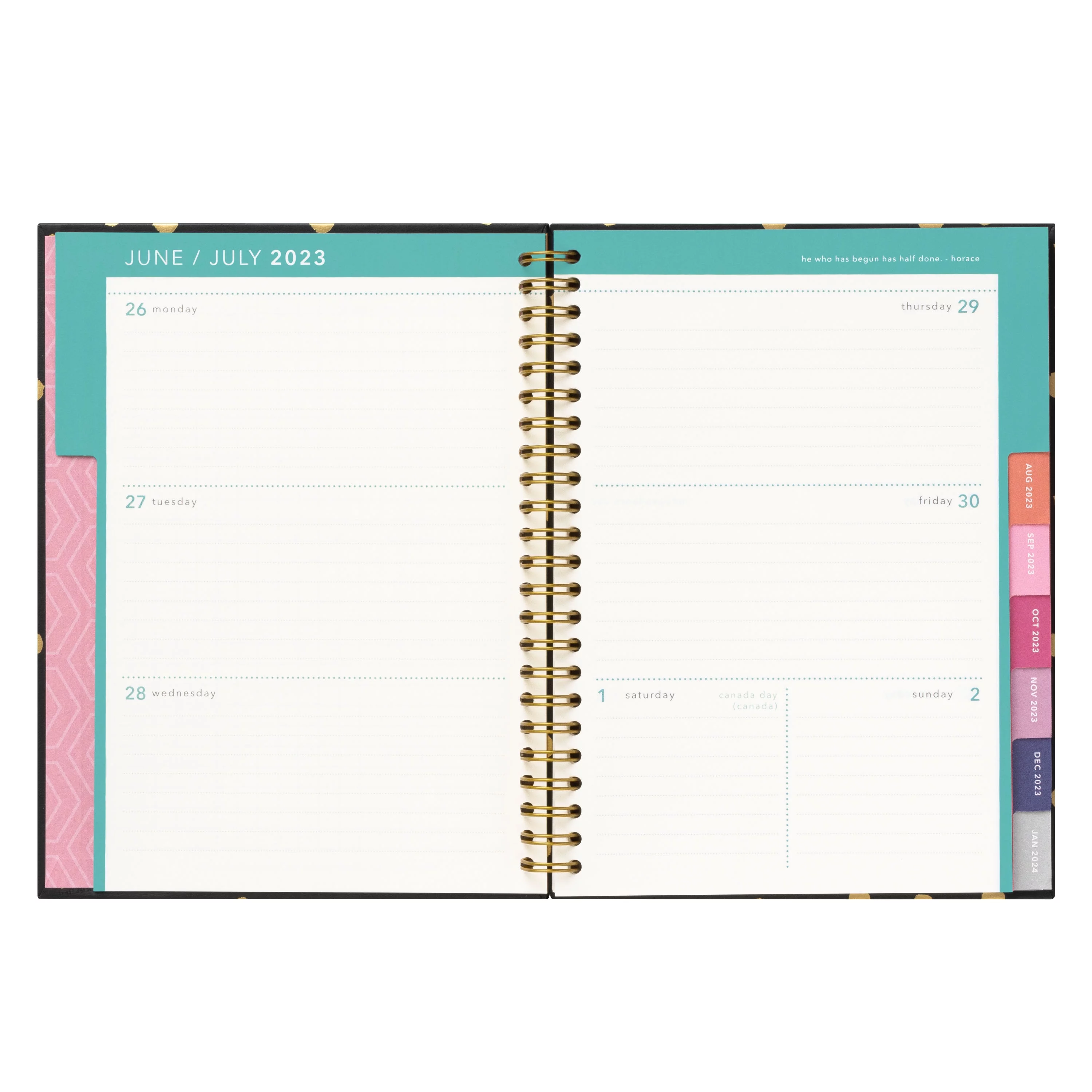 2023-2024 Mintgreen Weekly/Monthly Spiral Planner, 6