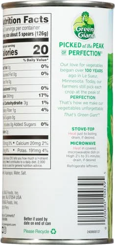 Green Giant Extra Long Tender Green Asparagus Spears, 15 Ounce Can