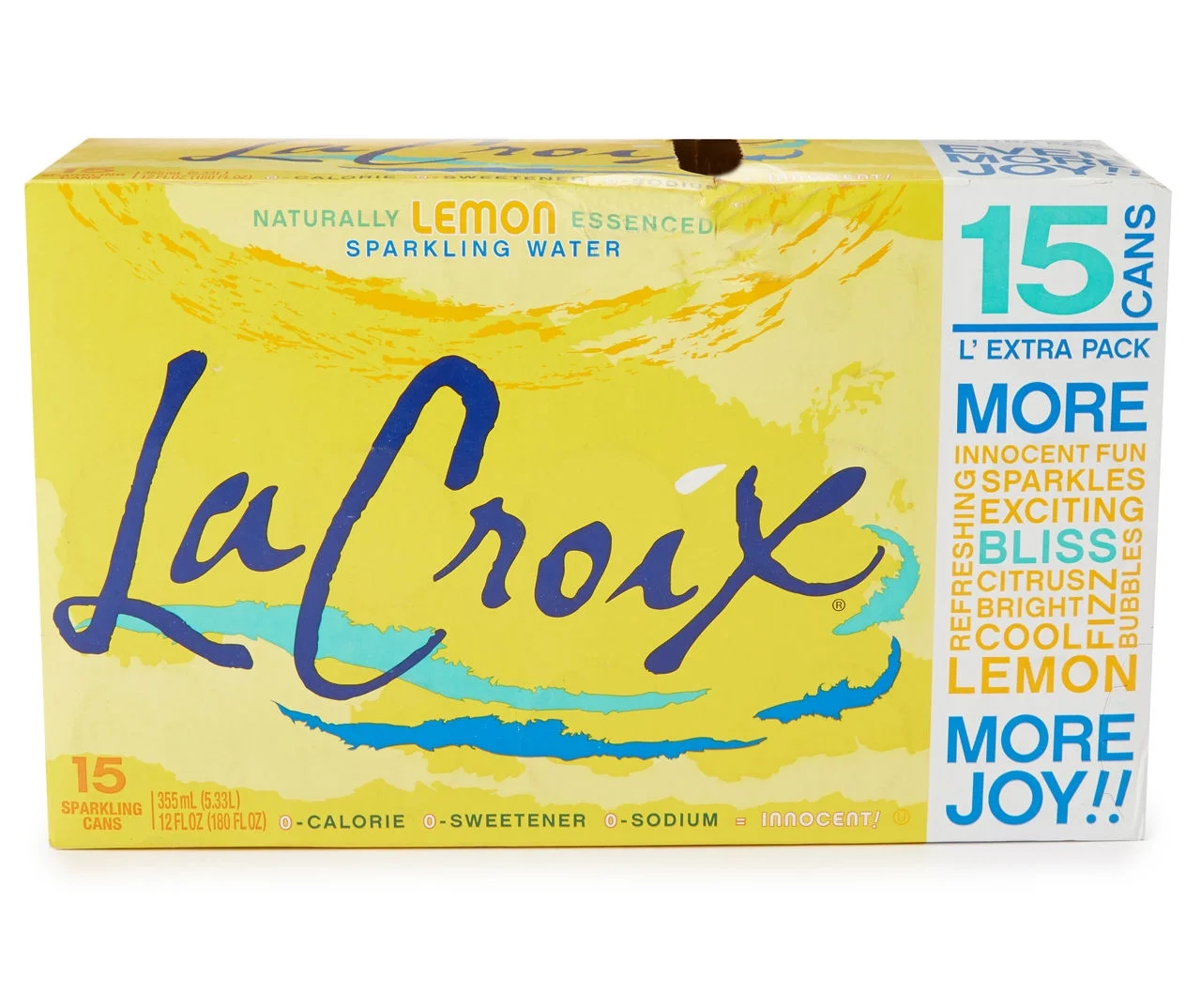 La Croix Lemon Sparkling Water, 15 Pack