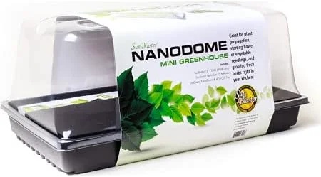 SunBlaster SL1600205 T5HO Mini Greenhouse Kit with NanoDome & Double-Thick Tray for Flower, Herbs, and Veggie Seed Starting or Plant Propagation
