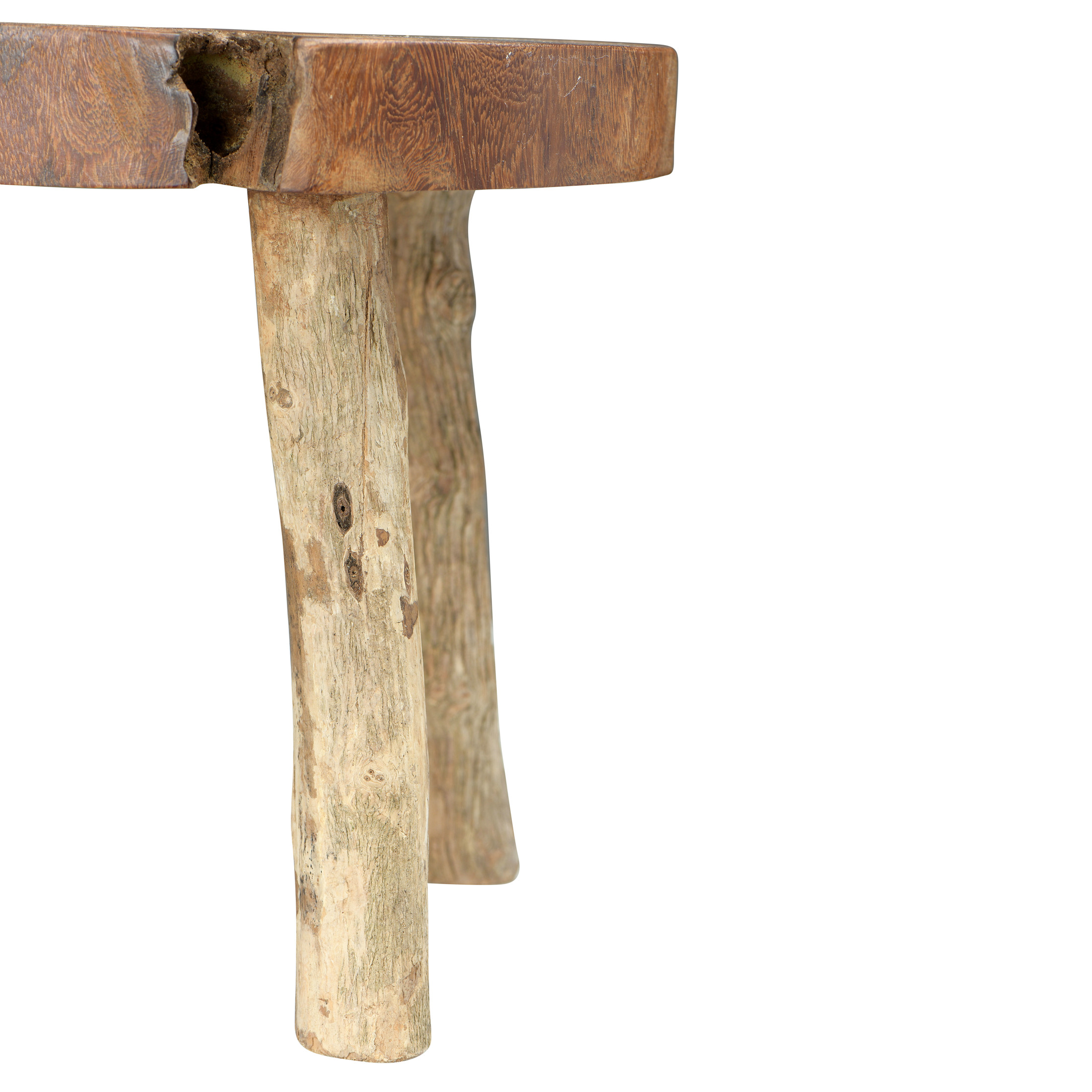 Creative Co-Op Madre De Cacao Live Edge Wood Pedestals, Set of 3