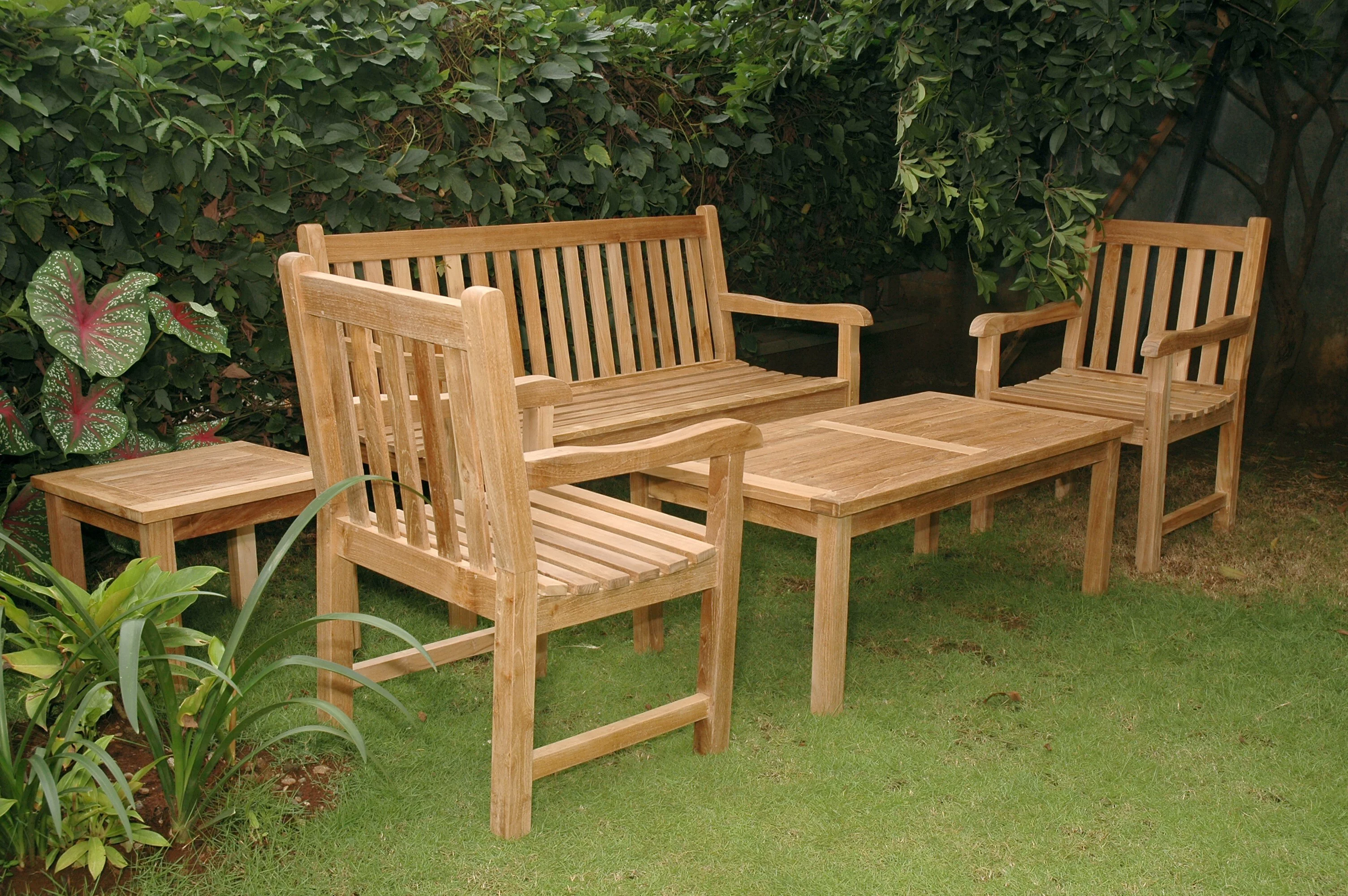 Anderson Teak Classic 3-Seater 5-Pieces Conversation Set