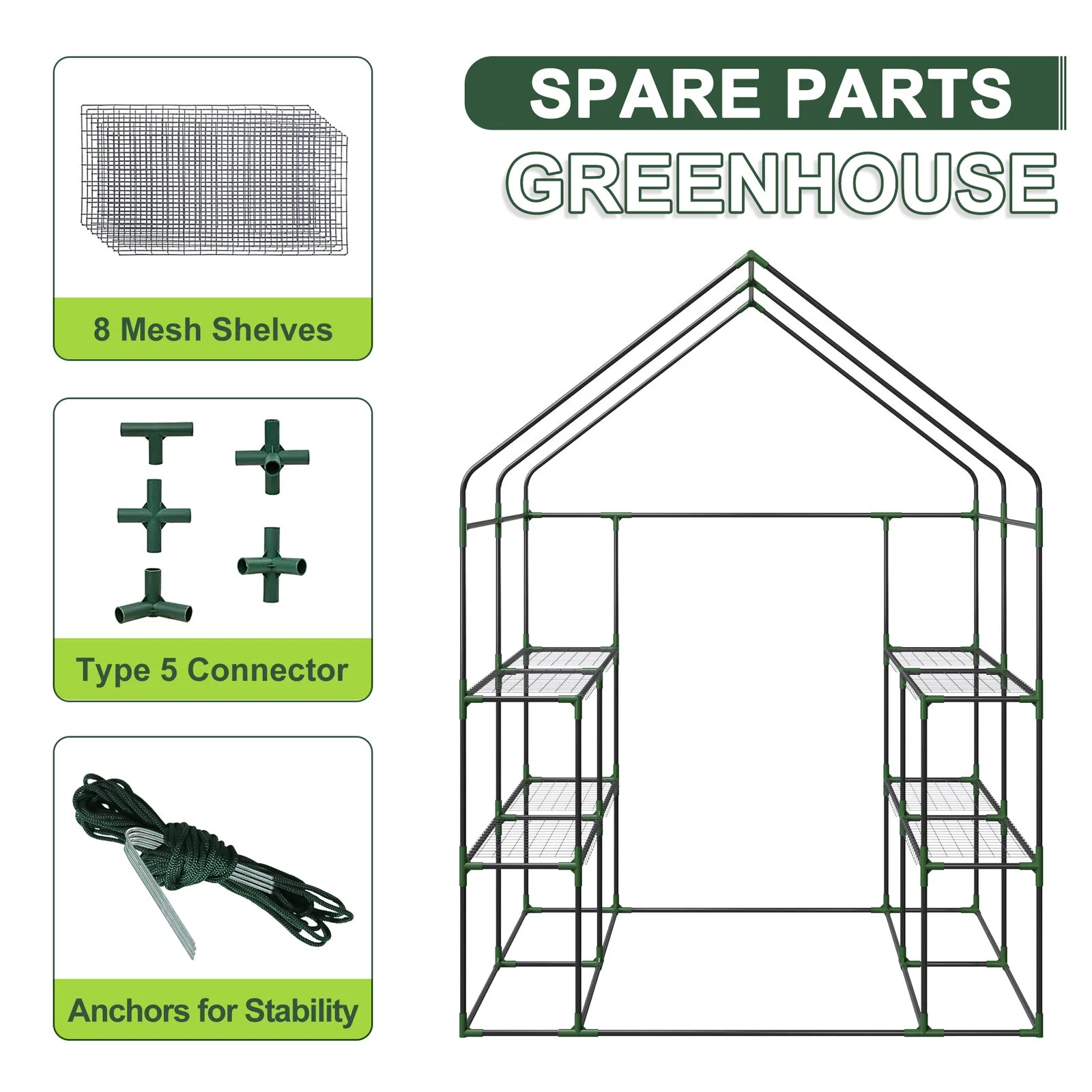 Walk in 3 Tier Greenhouse Portable 57