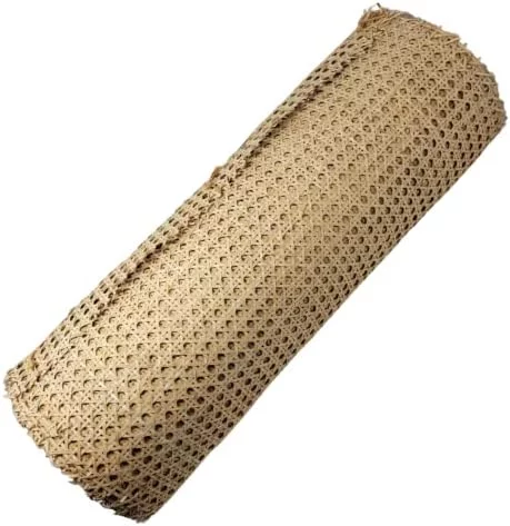 18” Wide Natural Rattan Webbing Roll For Caning Projects Pre - Woven Open Mesh For Caning Chair, Craft Cabinet And Furniture - Natural Rattan Hexagon Cane Webbing (18