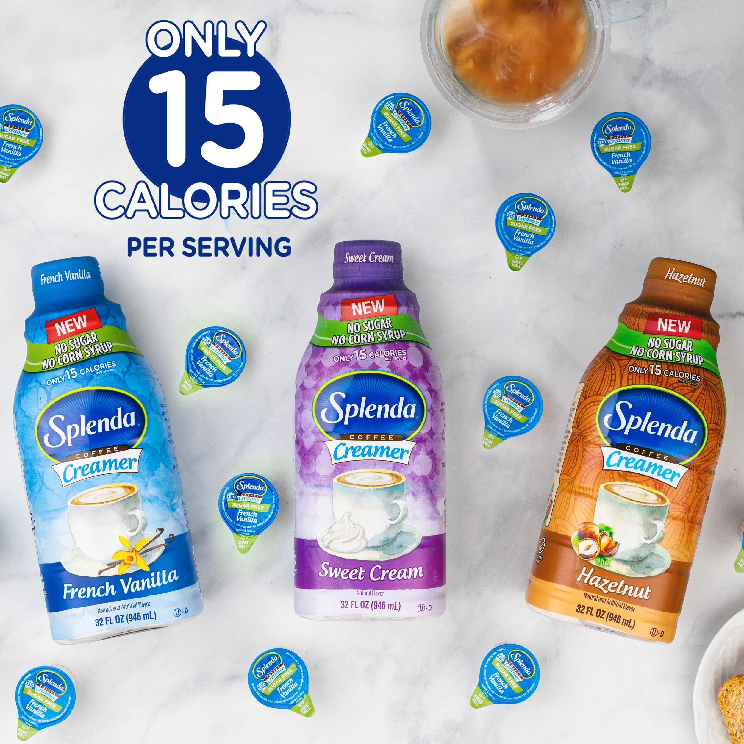 Splenda Sweet Cream Liquid Coffee Creamer, 32 fl oz Bottle