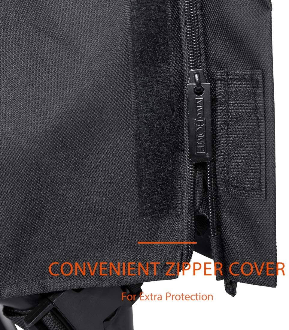 Waterproof Log Rack Cover, Heavy Duty 600D Oxford Outdoor Firewood Storage Cover with Zipper and Hook Loop Tape (Log Rack not Included) (5ft, Black)